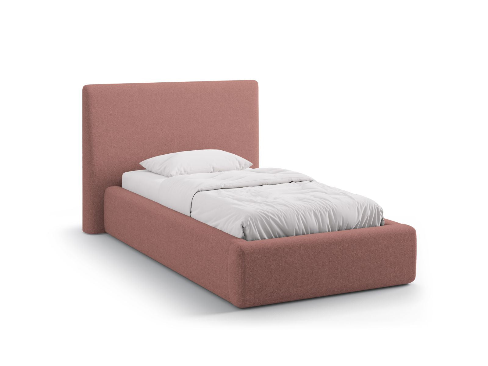 Amy Bett mit Stauraum mit Kopfteil 90cm in Dark Pink-Moly präsentiert im Onlineshop von KAQTU Design AG. Bett ist von Micadoni