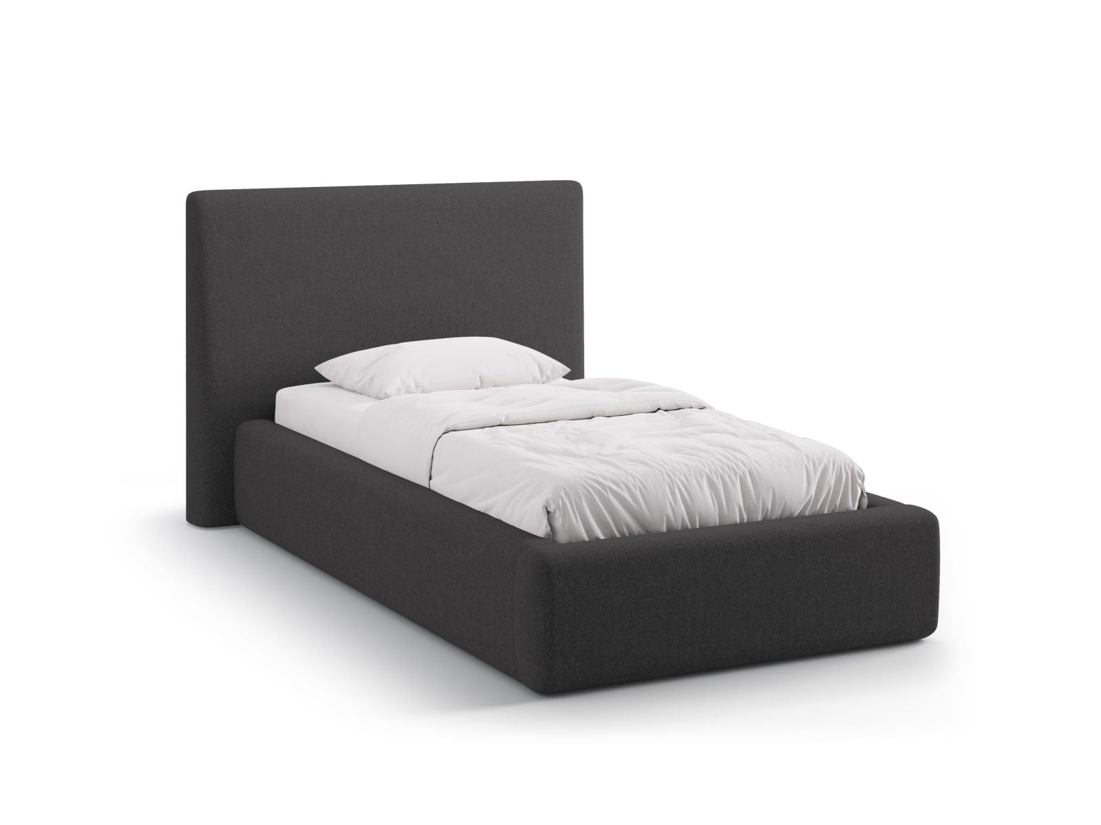 Amy Bett mit Stauraum mit Kopfteil 90cm in Anthracite-Moly präsentiert im Onlineshop von KAQTU Design AG. Bett ist von Micadoni