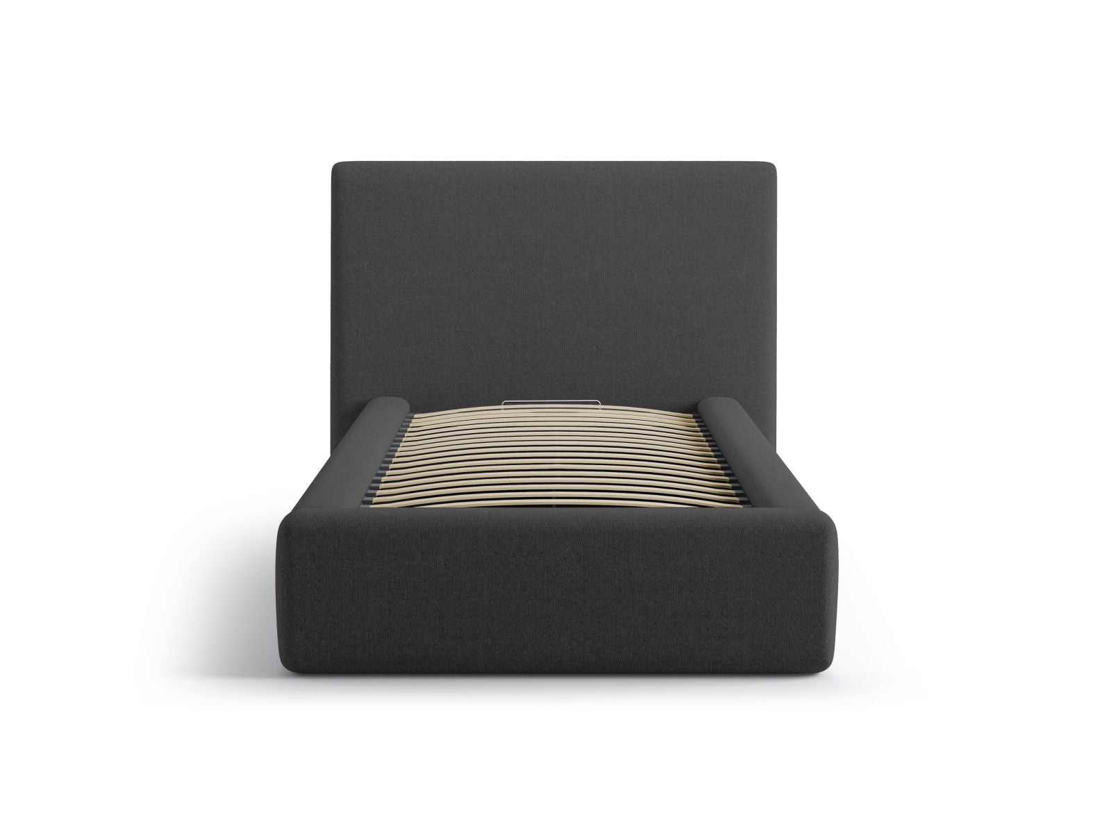 Stylisches Amy Bett mit praktischem Stauraum und elegantem Kopfteil in Anthrazit, ideal für moderne Schlafzimmer.