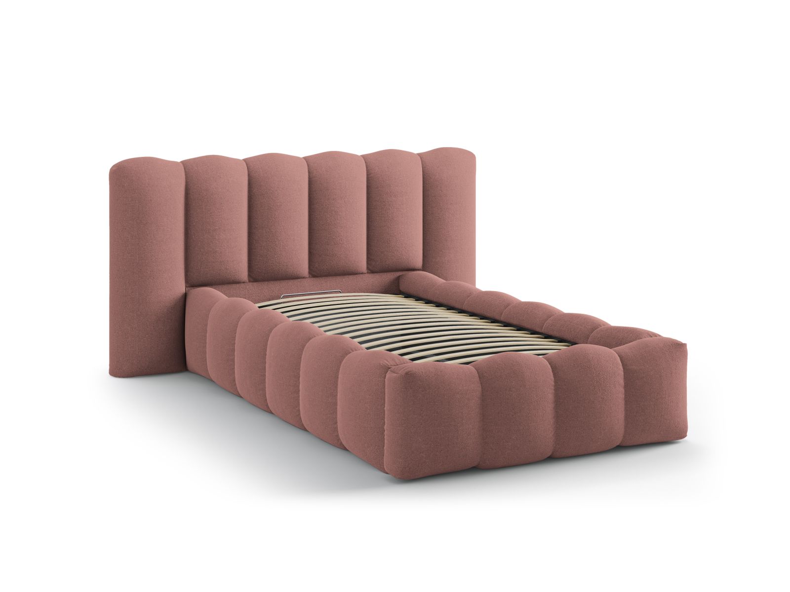 Elegantes Lupine Bett von Micadoni mit praktischem Stauraum und stilvollem Kopfteil, ideal für kompakte Schlafzimmergestaltung.