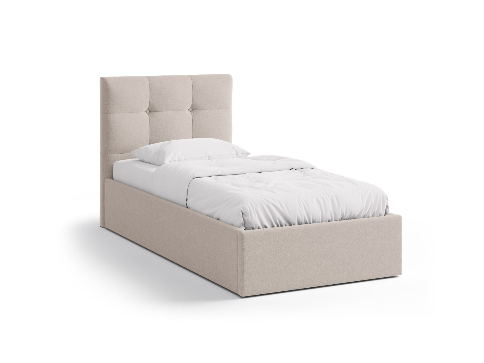Phaedra Bett mit Stauraum mit Kopfteil 90cm in Cappuccino-Moly präsentiert im Onlineshop von KAQTU Design AG. Bett ist von Micadoni