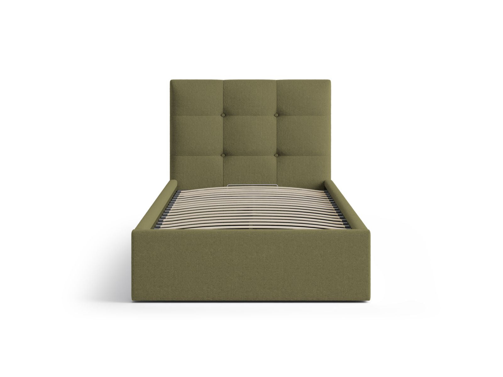 Elegantes Phaedra Bett mit 90 cm Breite, Stauraum und stilvollem Kopfteil in einem modernen Design, ideal für jedes Schlafzimmer.