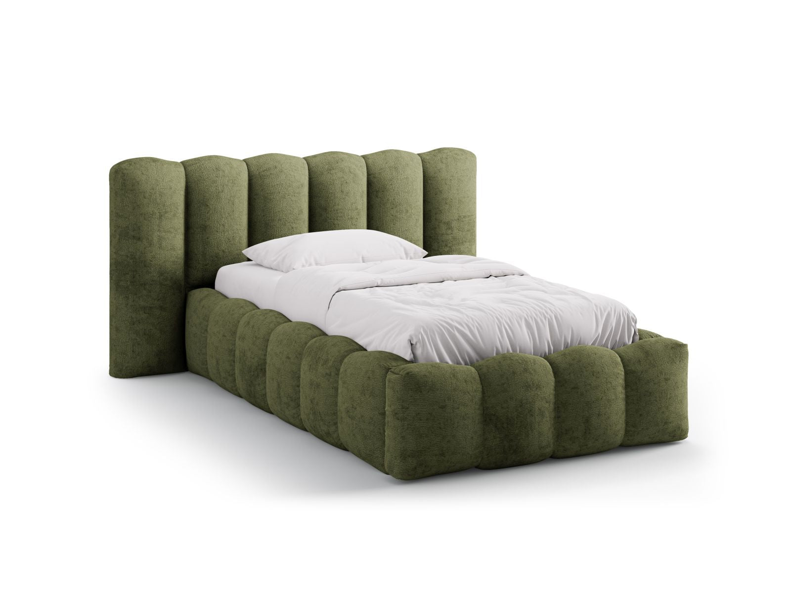 Lupine Bett mit Stauraum mit Kopfteil 90cm in Green-Perfect Harmony präsentiert im Onlineshop von KAQTU Design AG. Bett ist von Micadoni