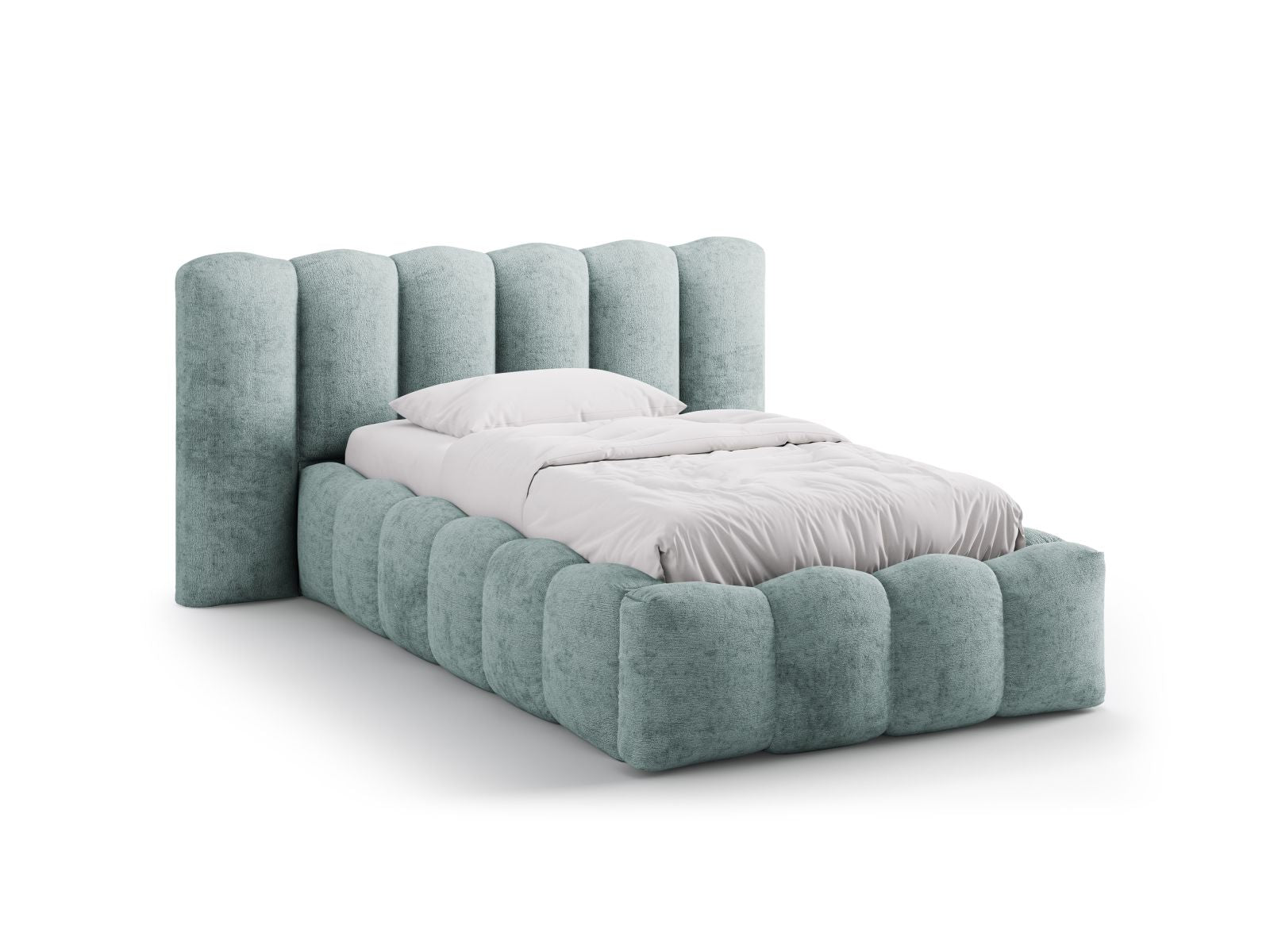 Lupine Bett mit Stauraum mit Kopfteil 90cm in Light Blue-Perfect Harmony präsentiert im Onlineshop von KAQTU Design AG. Bett ist von Micadoni