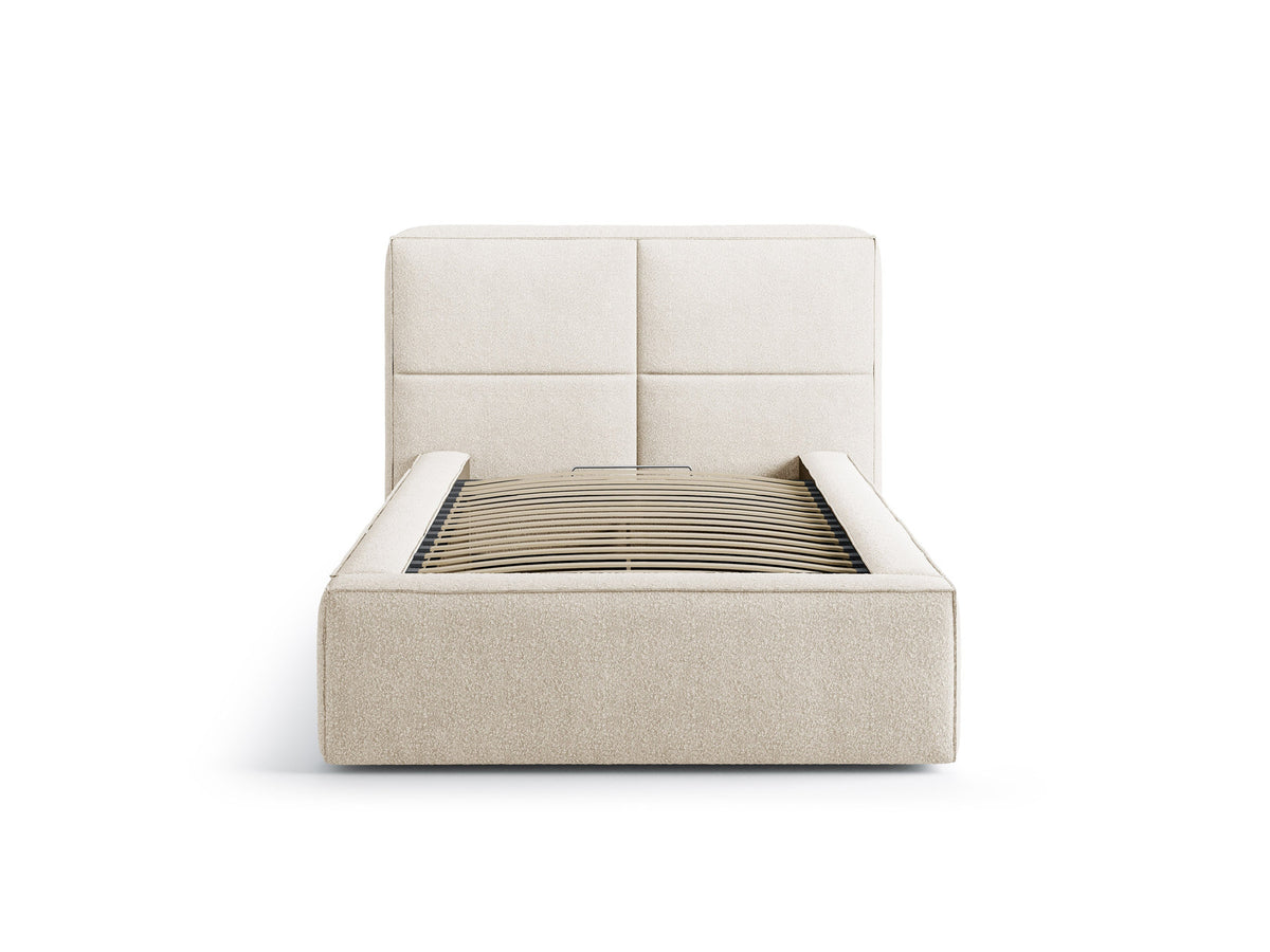 Darren Bett mit Stauraum mit Kopfteil 90cm in Light Beige-LEGEND präsentiert im Onlineshop von KAQTU Design AG. Bett ist von Micadoni