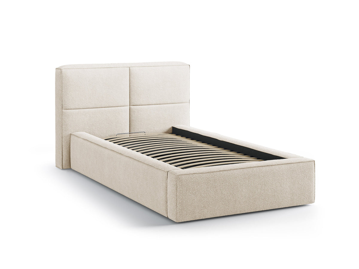 Darren Bett mit Stauraum mit Kopfteil 90cm in Light Beige-LEGEND präsentiert im Onlineshop von KAQTU Design AG. Bett ist von Micadoni