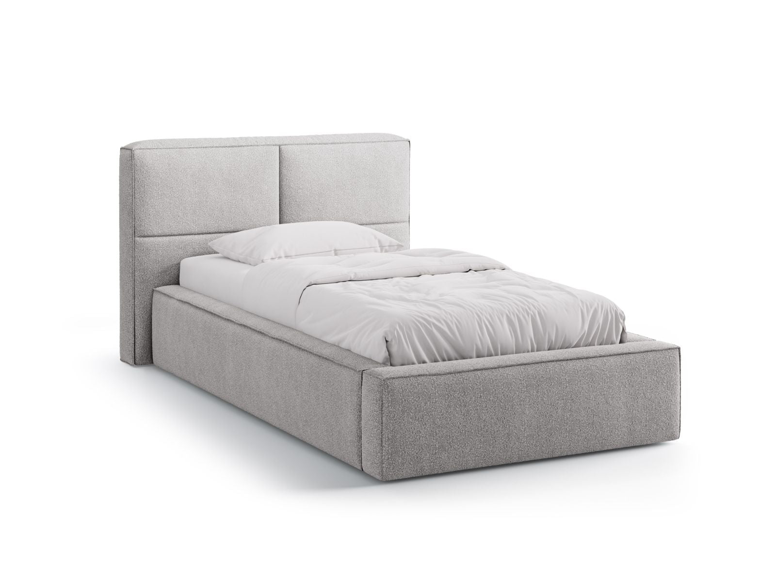 Darren Bett mit Stauraum mit Kopfteil 90cm in Dark Beige-LEGEND präsentiert im Onlineshop von KAQTU Design AG. Bett ist von Micadoni