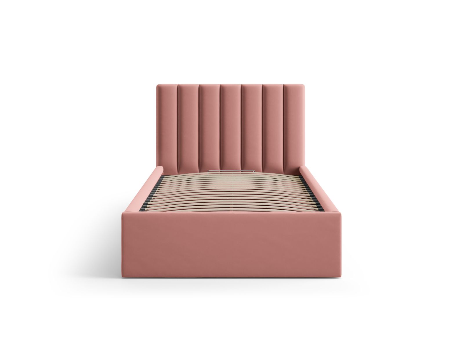 Stylisches Allison Bett mit praktischem Stauraum und Kopfteil in 90cm Breite, ideal für moderne Schlafzimmer, erhältlich bei KAQTU Design AG.