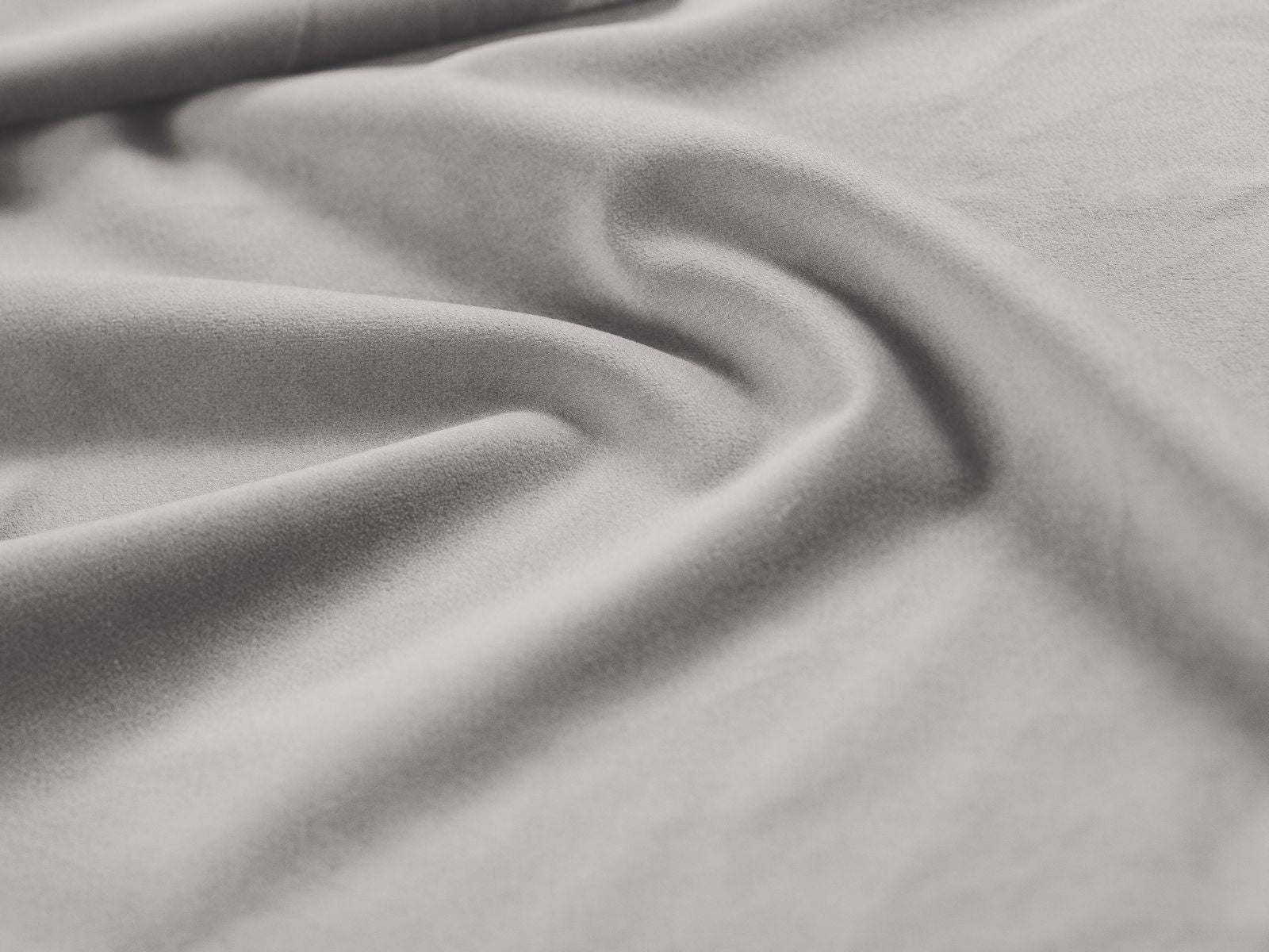 Stylisches Kaelle Bett in Light Grey-Bluvel, 90 cm breit, mit Kopfteil und integriertem Stauraum für eine optimale Raumnutzung.