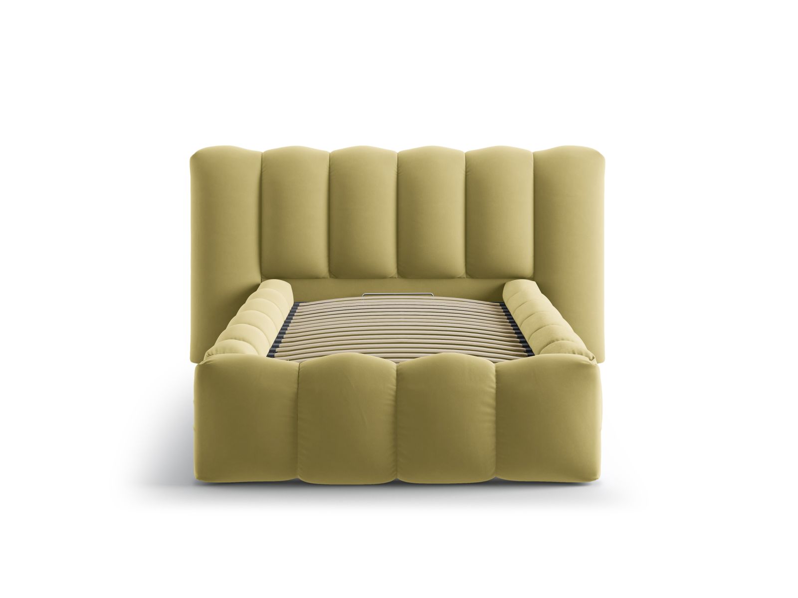 Elegantes Lupine Bett mit praktischem Stauraum und stilvollem Kopfteil, 90cm breit, von Micadoni, ideal für moderne Schlafzimmer.