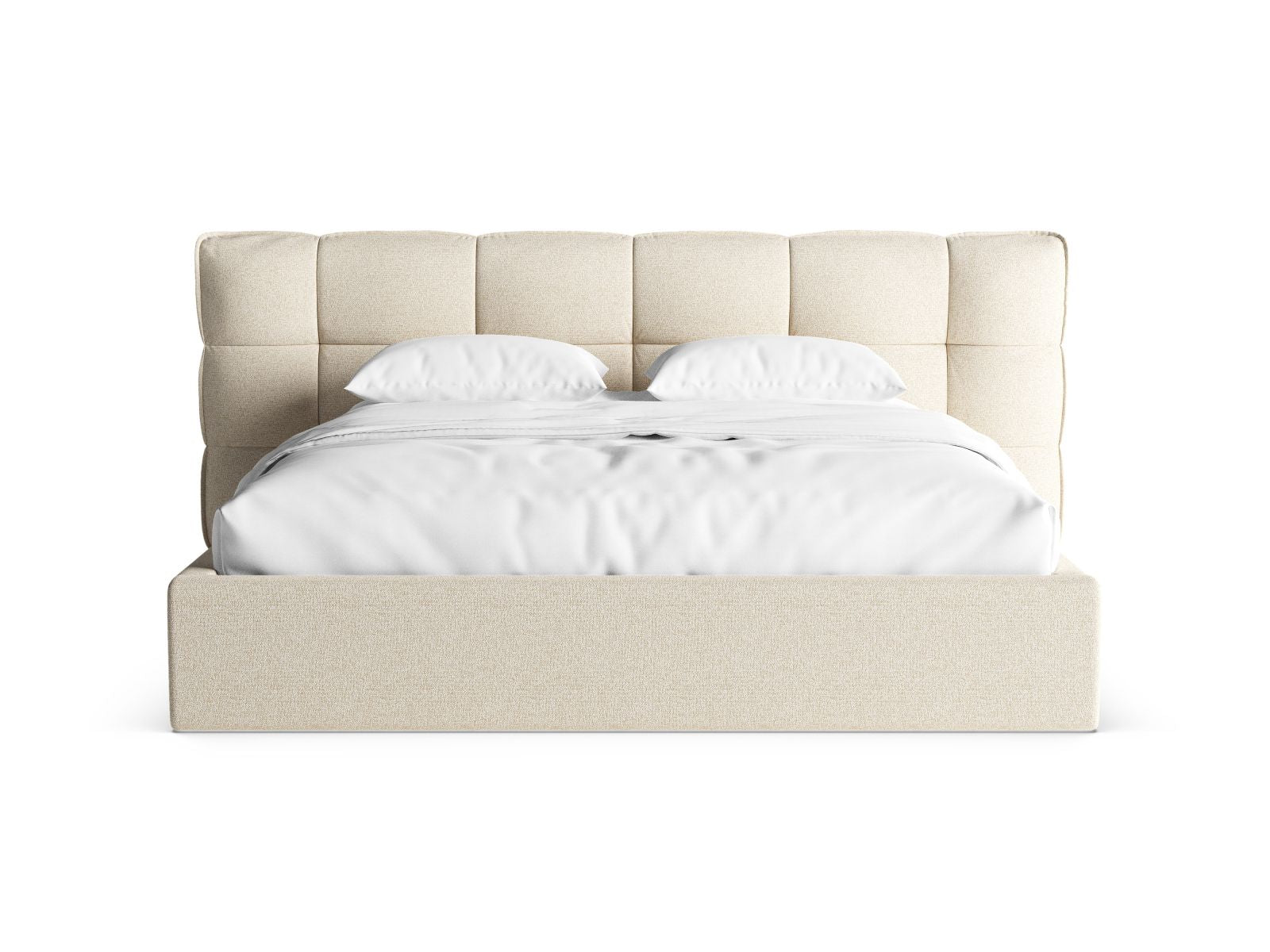 Stylisches Eric Bett mit 160 cm Breite, ausgestattet mit praktischem Stauraum und elegantem Kopfteil für ein modernes Schlafzimmer.
