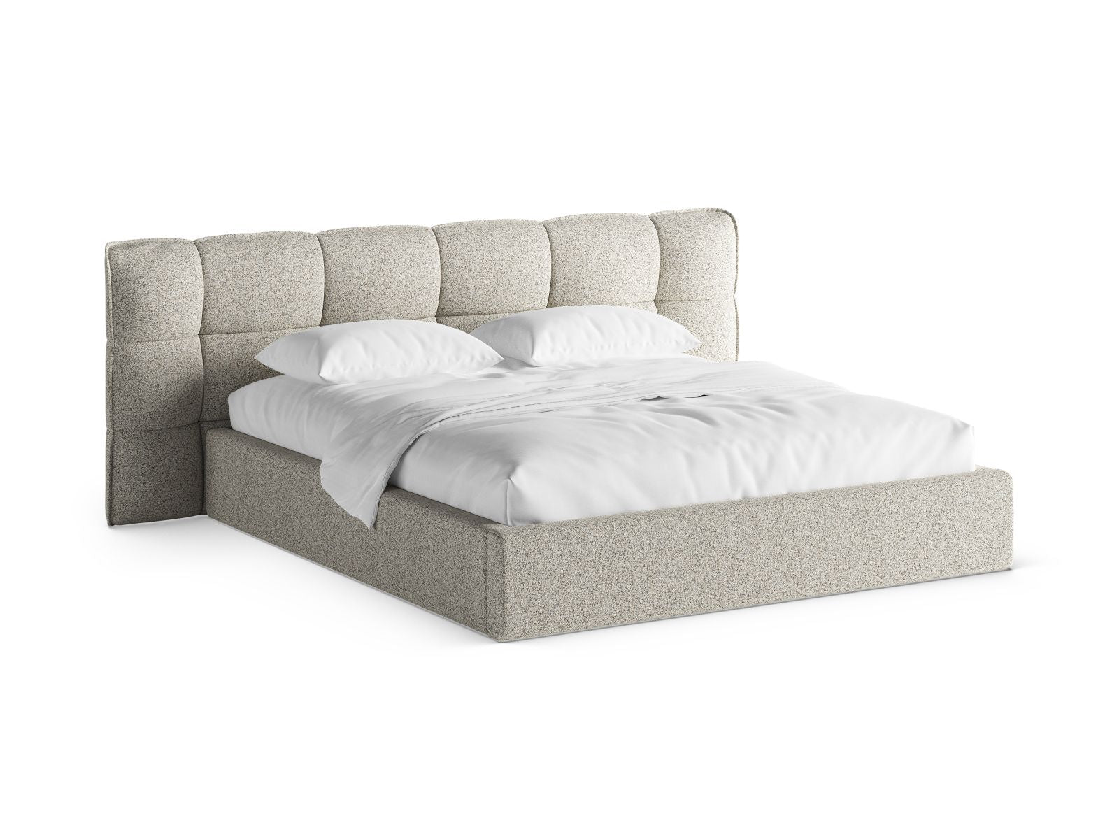 Elegantes Eric Bett mit 160 cm Breite, funktionalem Stauraum und ansprechendem Kopfteil für ein stilvolles Schlafzimmer.