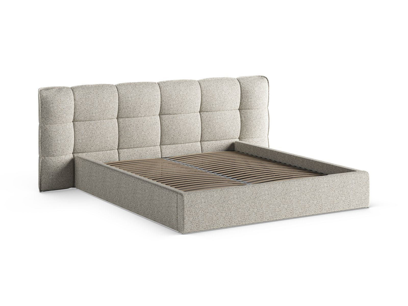 Modernes Eric Bett mit 160 cm Breite, cleverem Stauraum und elegantem Kopfteil, ideal für stilvolle Schlafzimmergestaltung.