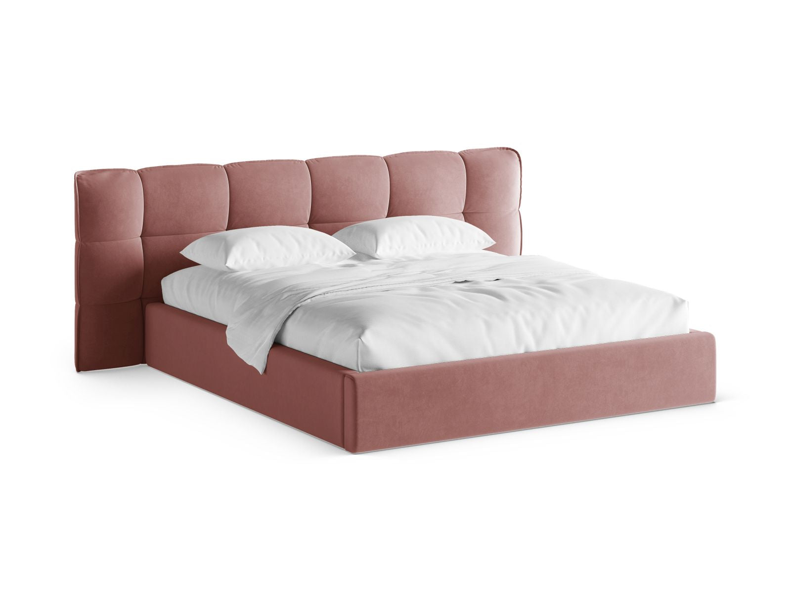 Eric Bett mit Stauraum mit Kopfteil 180cm in Flamingo-Casino präsentiert im Onlineshop von KAQTU Design AG. Bett ist von Micadoni