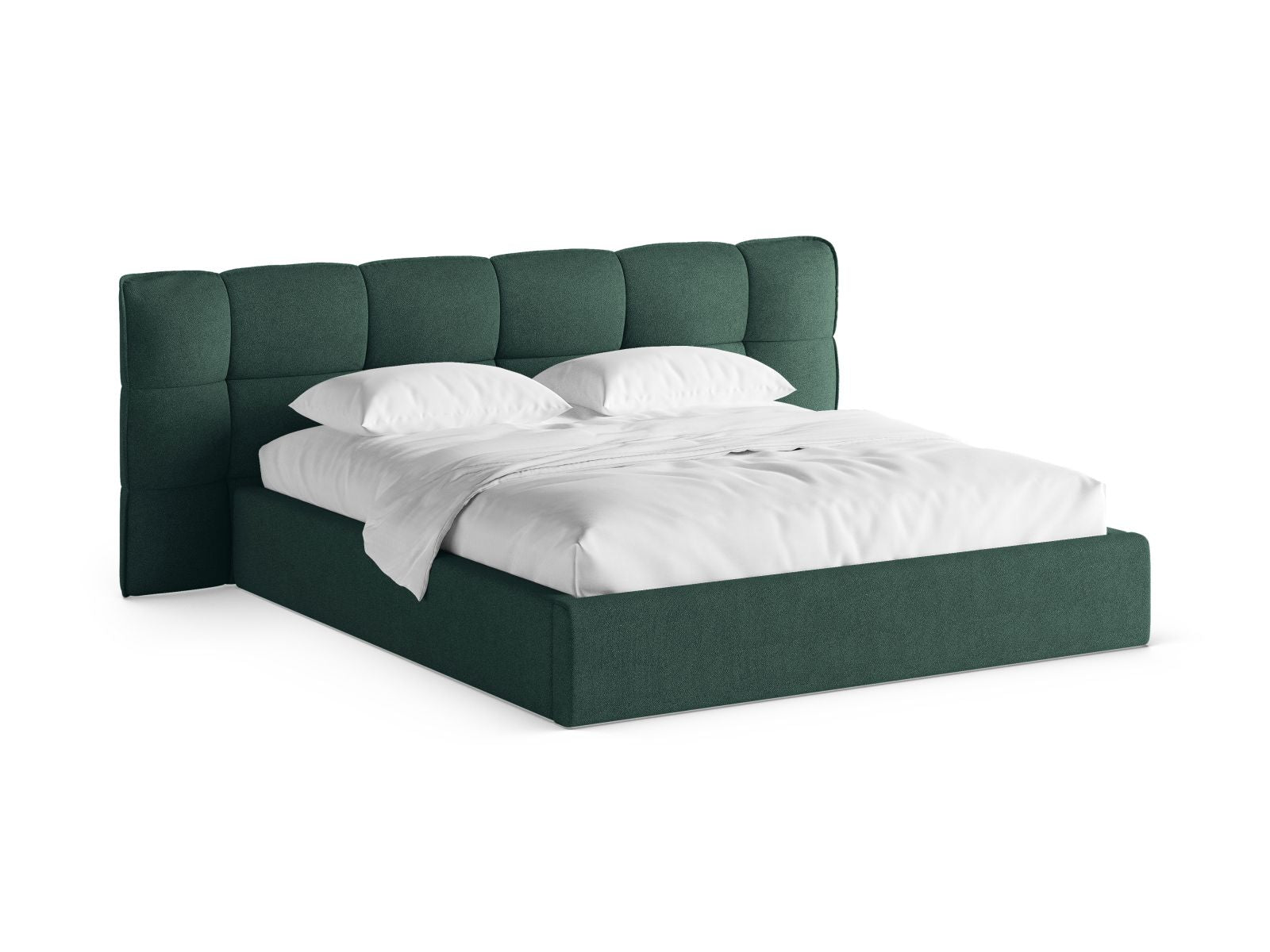 Eric Bett mit Stauraum mit Kopfteil 180cm in Green-Sicuro präsentiert im Onlineshop von KAQTU Design AG. Bett ist von Micadoni