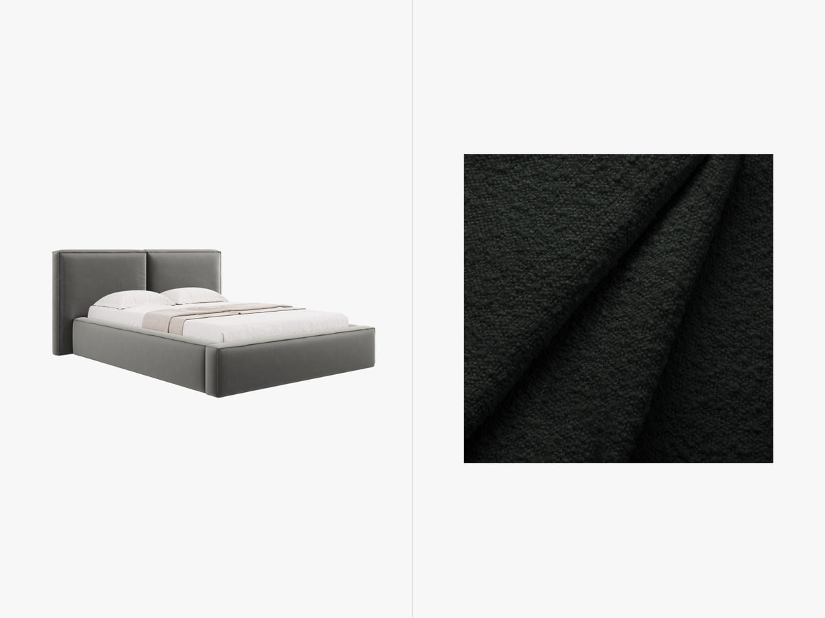 Jodie Bett mit Stauraum und Headboard 140cm in Black-Baloo präsentiert im Onlineshop von KAQTU Design AG. Bett ist von Micadoni