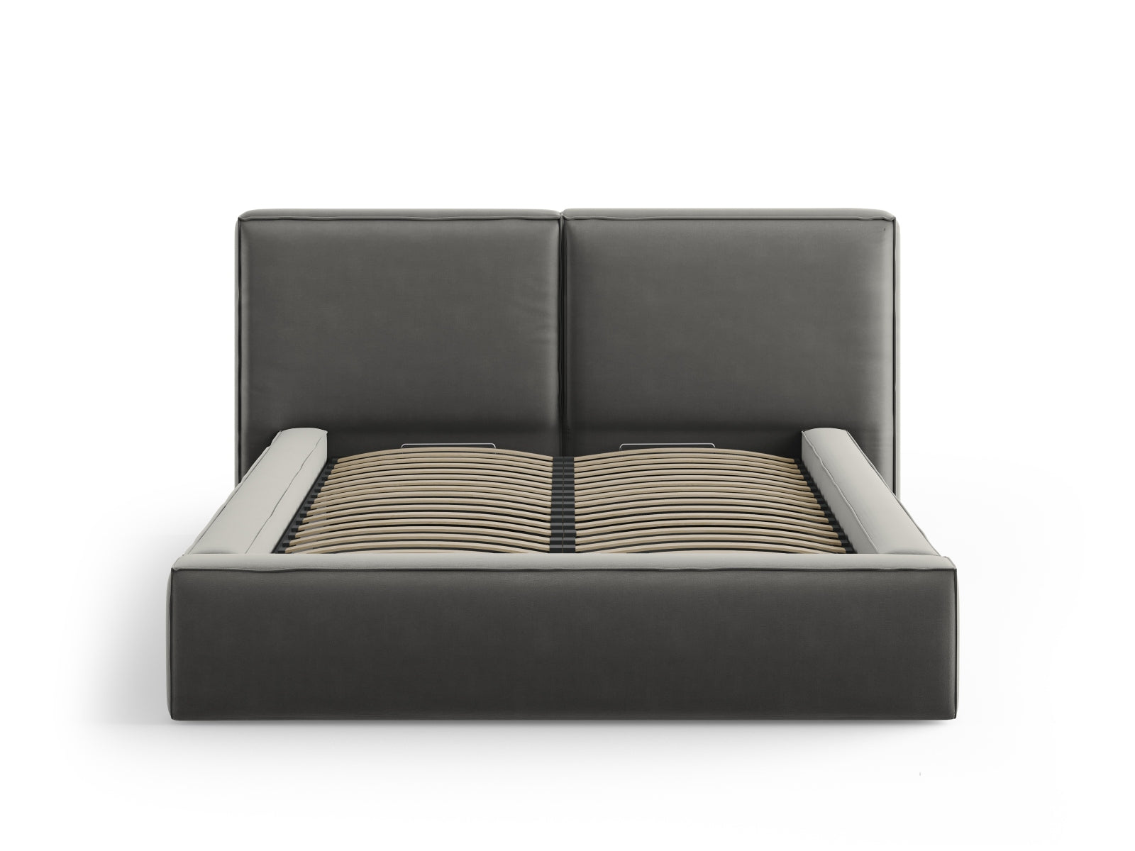 Entdecken Sie das stilvolle Jodie Velour Bett von Micadoni: Luxuriöses Design, doppeltes Headboard und praktischer Stauraum für Ihr Schlafzimmer.