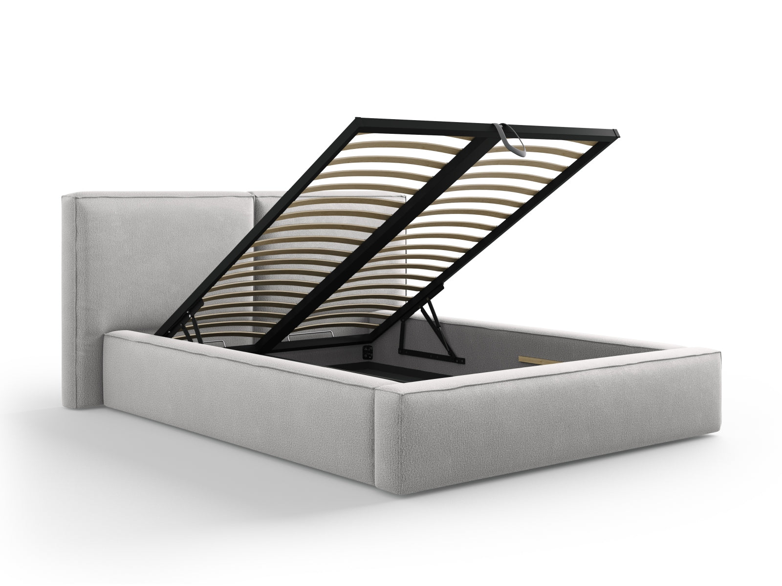 Erleben Sie das Jodie Bett von Micadoni: Elegantes Design, doppeltes Headboard und cleverer Stauraum für ein aufgeräumtes Schlafzimmer!