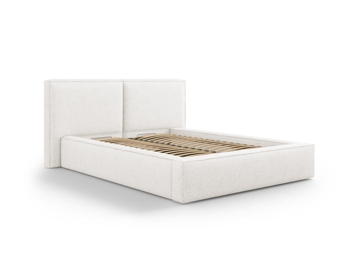 Jodie Bett mit Stauraum und Headboard 180cm in White-Baloo präsentiert im Onlineshop von KAQTU Design AG. Bett ist von Micadoni