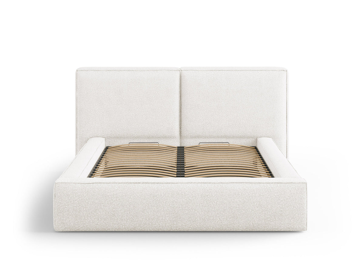 Jodie Bett mit Stauraum und Headboard 180cm in White-Baloo präsentiert im Onlineshop von KAQTU Design AG. Bett ist von Micadoni