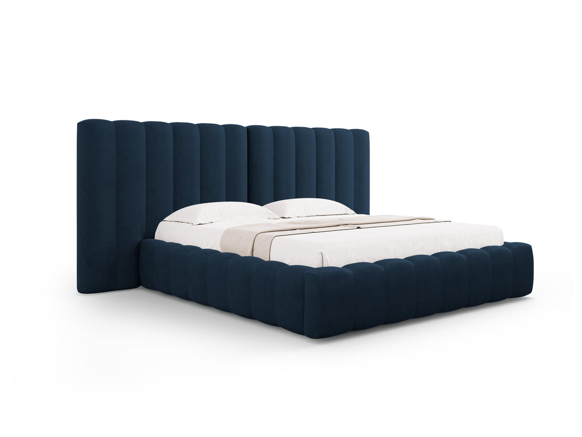 Kelp Bett mit Stauraum und doppeltem Headboard 200cm in Royal Blue-Moly präsentiert im Onlineshop von KAQTU Design AG. Bett ist von Micadoni