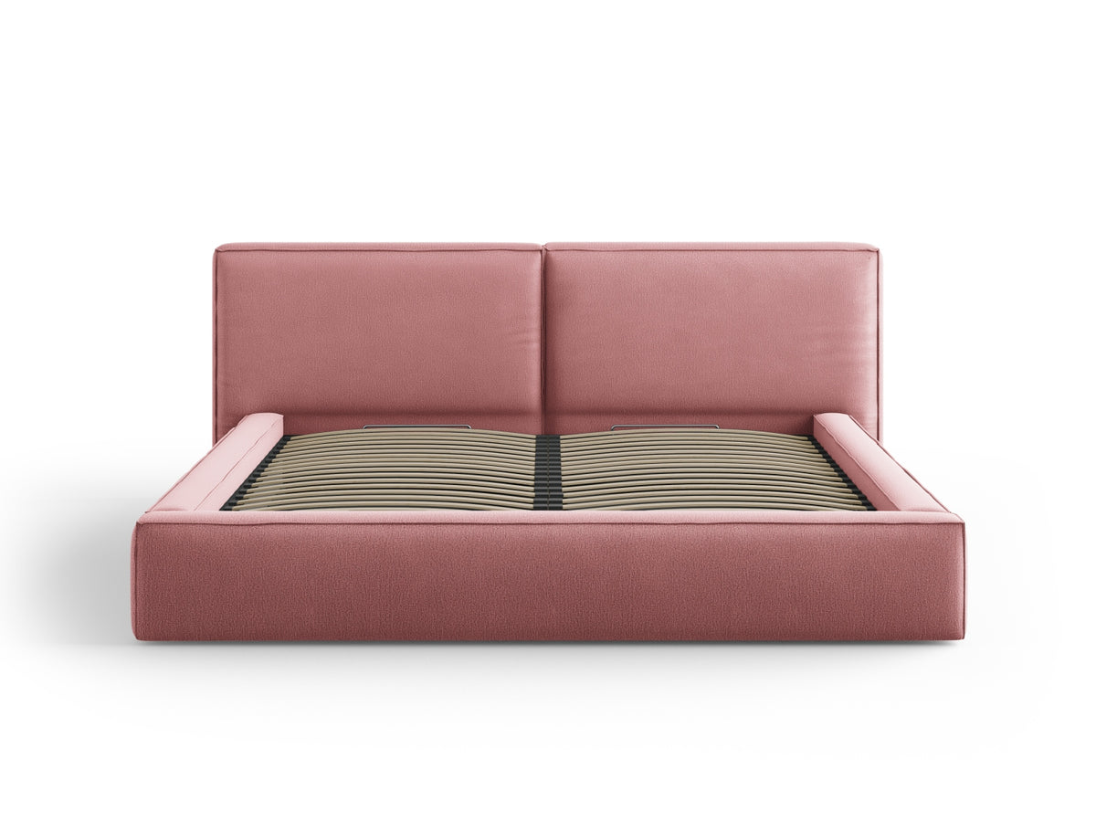Jodie Bett mit Stauraumfunktion mit doppeltem Headboard 200cm in Pink-Megan präsentiert im Onlineshop von KAQTU Design AG. Bett ist von Micadoni
