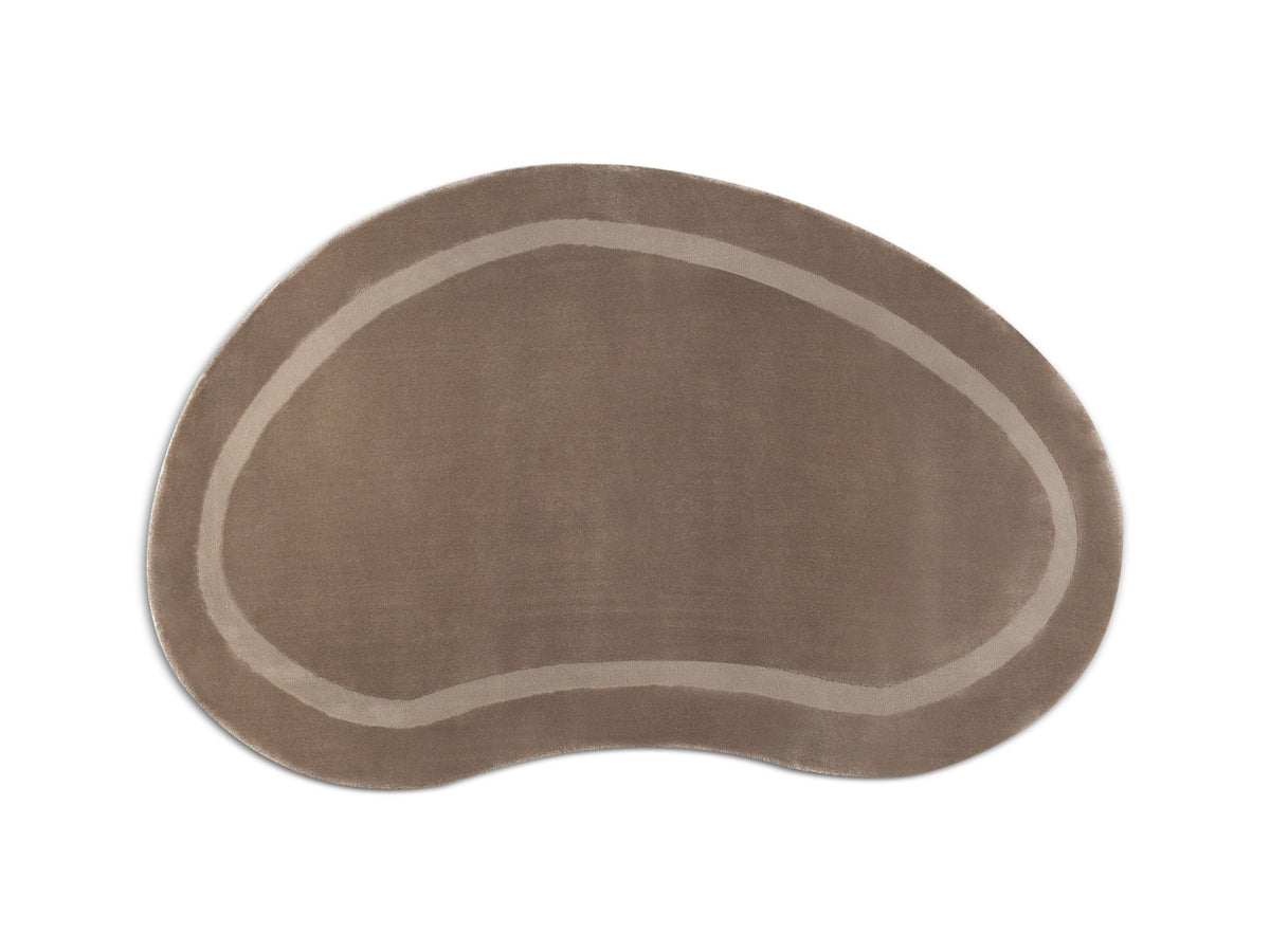 Beige Teppich Nomad von Micadoni aus thermisch veredeltem Polypropylen mit Frisé-Flor, rechteckige Form und matter, körniger Textur.