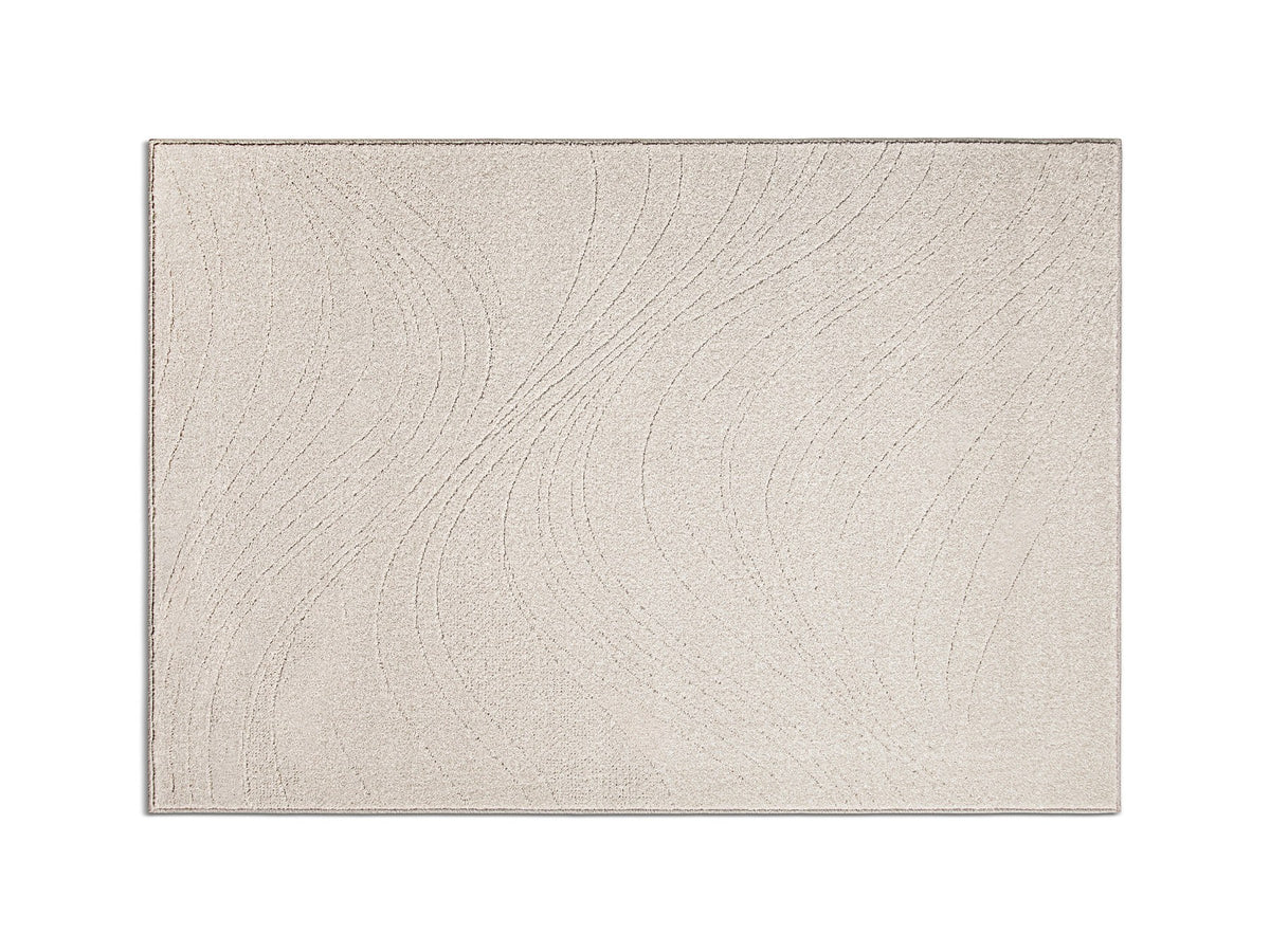 Teppich Kagera in Perle mit strukturierter Oberfläche aus Schlingen- und Schnittflor, rechteckige Form, Grösse 280x200cm, Polypropylen.