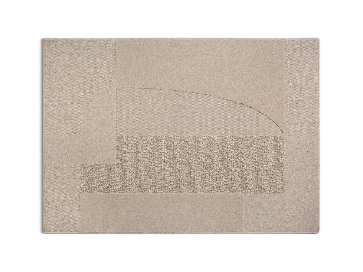 Hellgrauer Wollteppich Constructo von Micadoni, rechteckig, 300 x 200 cm, mit dichtem Flor und sauber verarbeiteten Kanten.