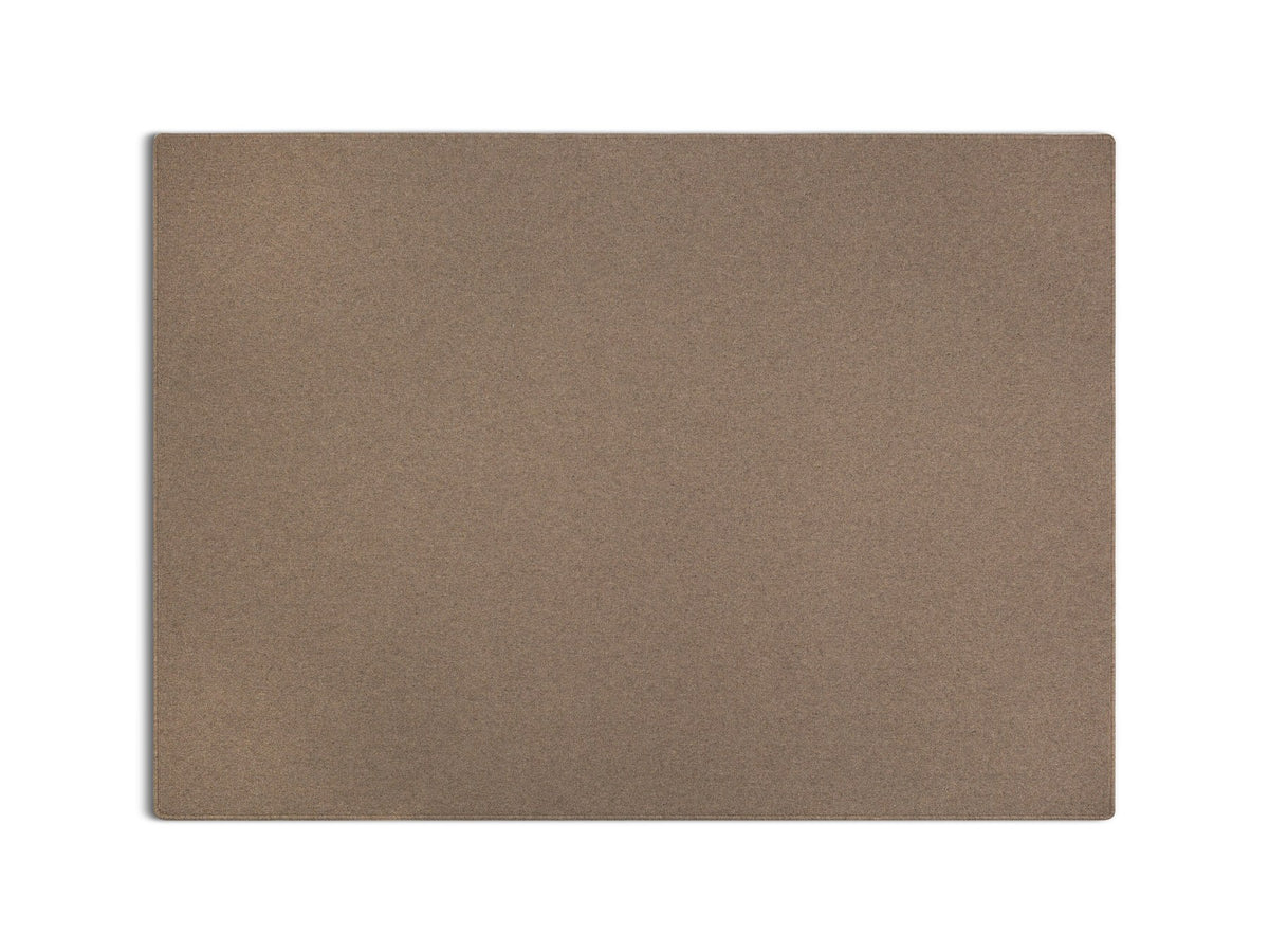 Dunkelbeiger Wollteppich Terra von Micadoni, rechteckig, 300x200cm, mit dichtem Flor und sauber verarbeiteten Kanten.