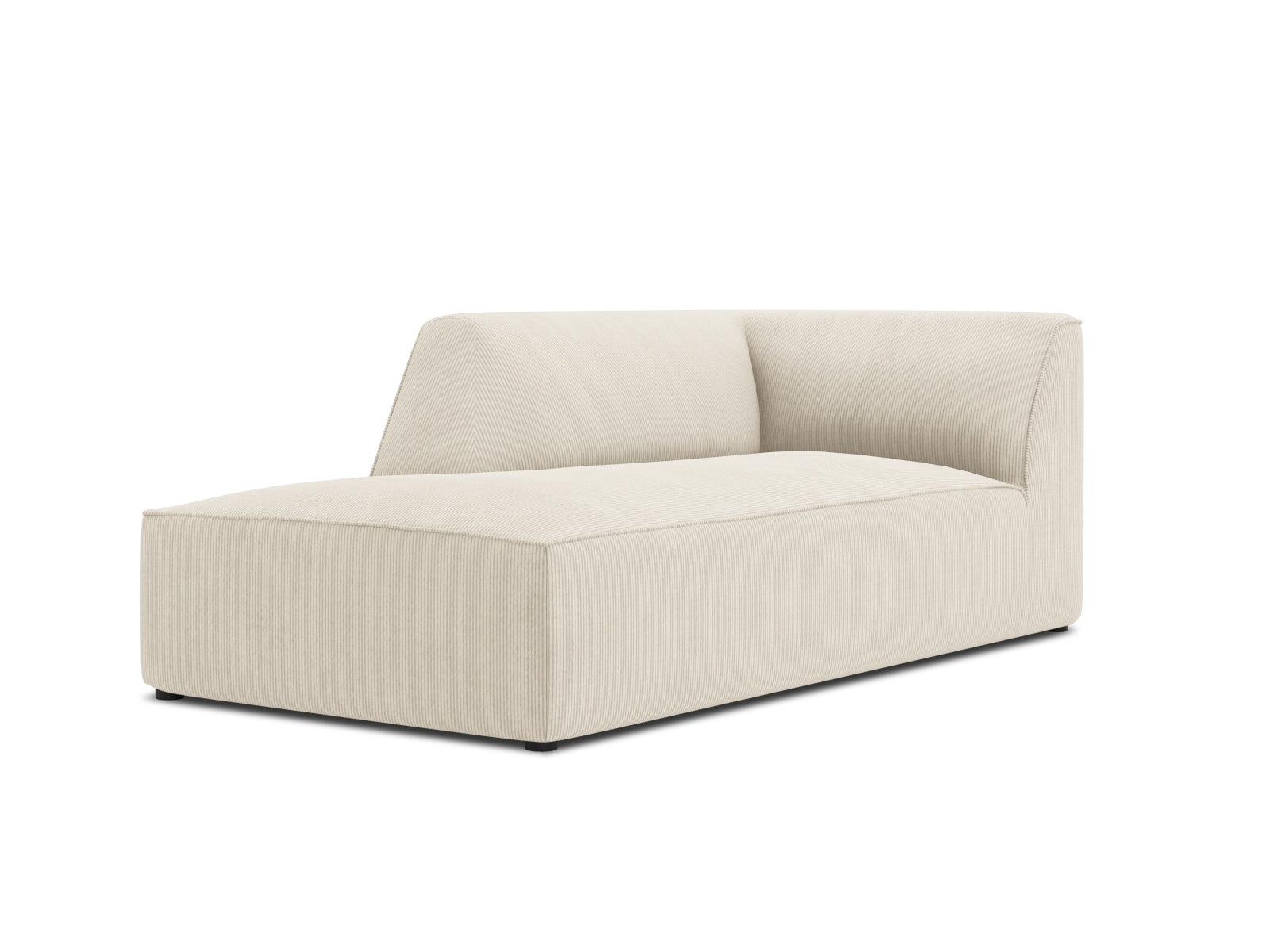 Elegantes Ruby Sofa Chaise Lounge links in sanftem Beige, ideal für stilvolle Wohnräume und entspannte Momente.