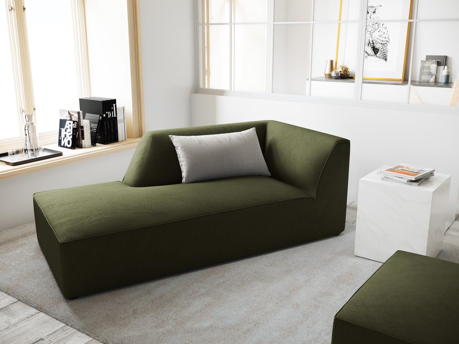Elegantes Ruby Sofa Chaise Lounge links mit modernem Design, ideal für stilvolle Wohnräume. Hochwertige Verarbeitung von Micadoni.