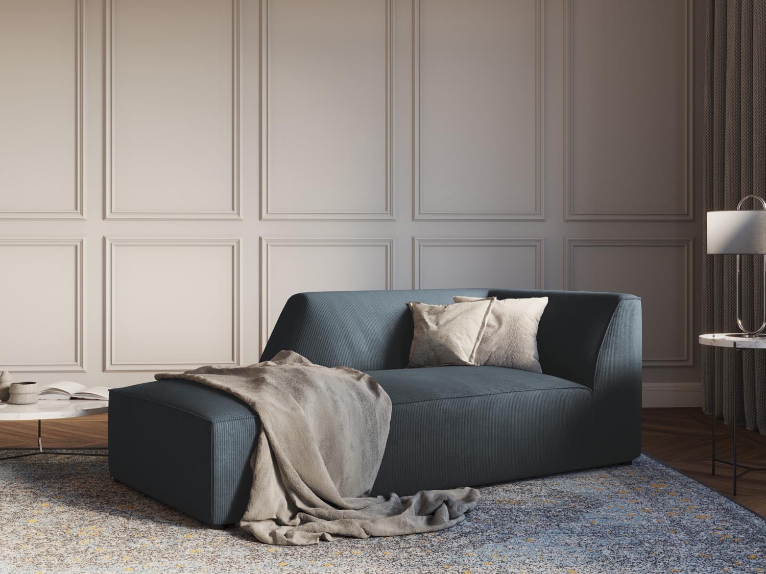 Elegantes Ruby Sofa Chaise Lounge links mit modernem Design, ideal für stilvolle Wohnräume. Hochwertige Verarbeitung von Micadoni.
