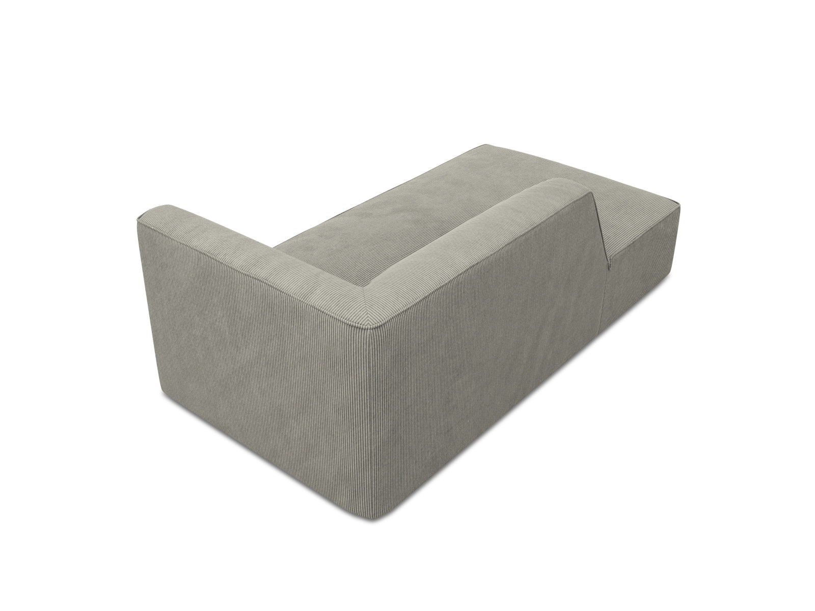 Modernes Ruby Sofa Chaise Lounge links mit einem einladenden Sitz in sanftem Grau, ideal für gemütliche und stilvolle Wohnräume.