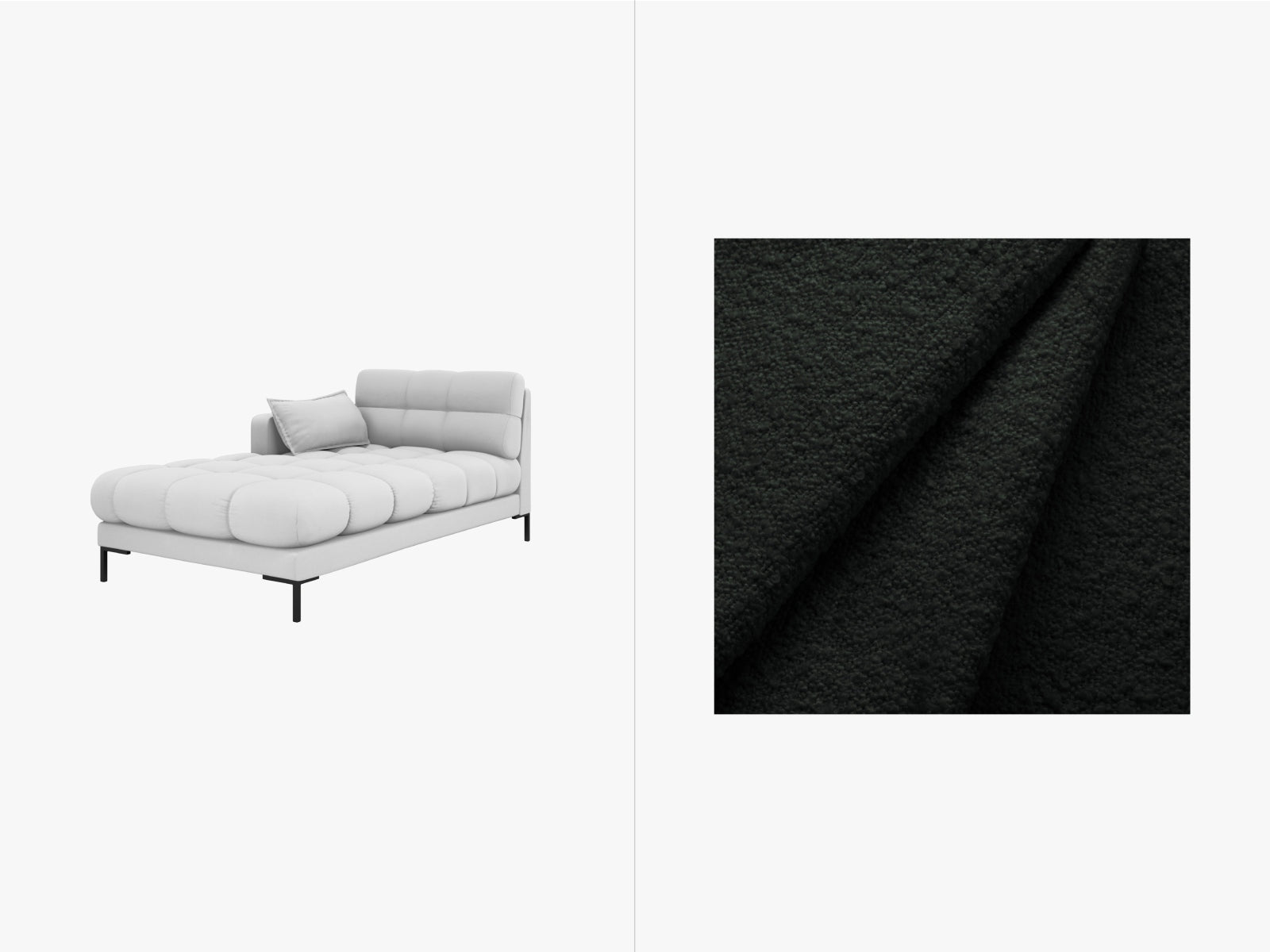 Mamaia Sofa Chaise Lounge links 1 Sitz in Black/Schwarz-Baloo präsentiert im Onlineshop von KAQTU Design AG. L-Sofa links ist von Micadoni