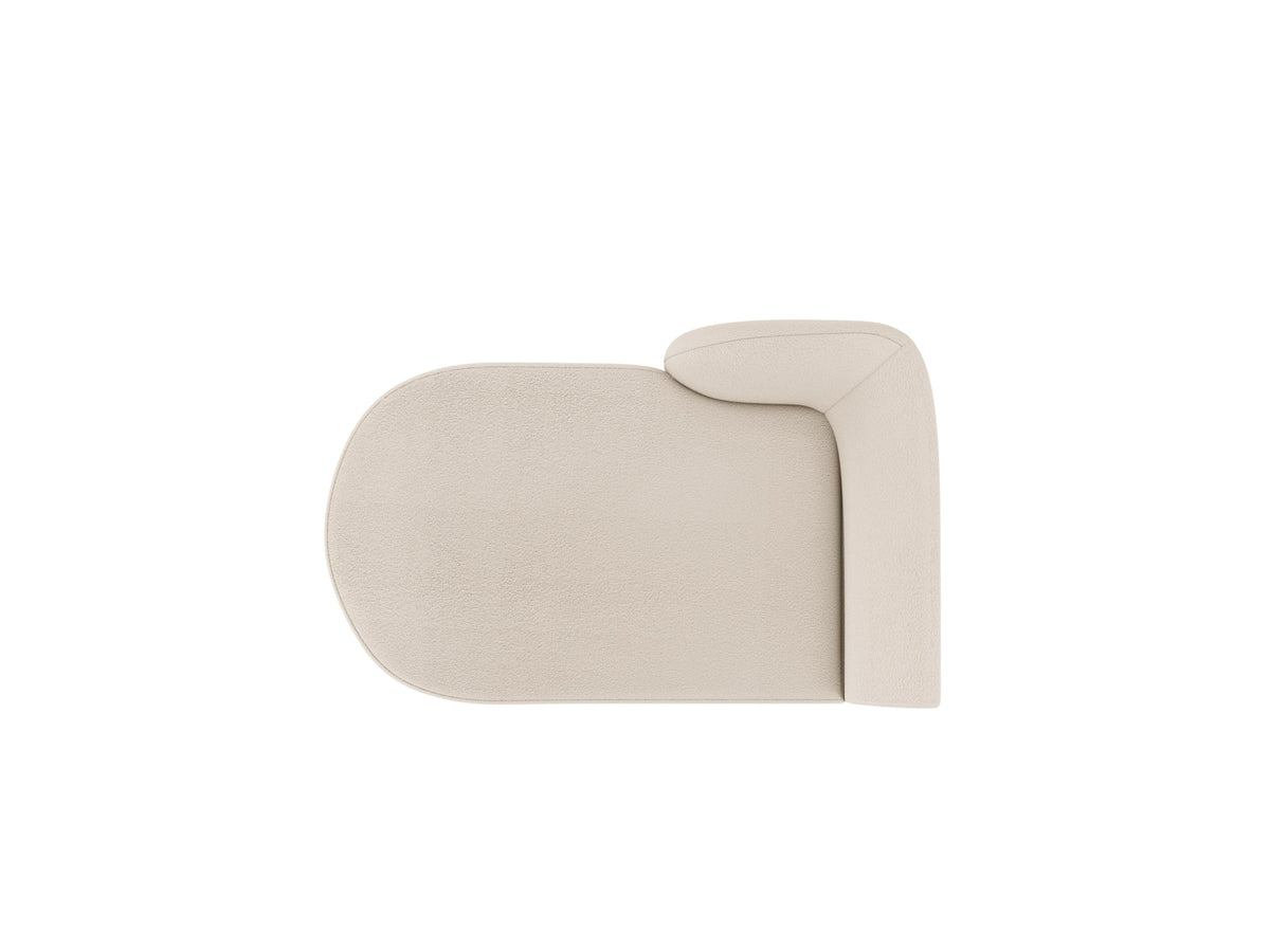 Miley Boucle Sofa Chaise Lounge links 2 Sitzer in Beige-Baloo präsentiert im Onlineshop von KAQTU Design AG. L-Sofa links ist von Micadoni