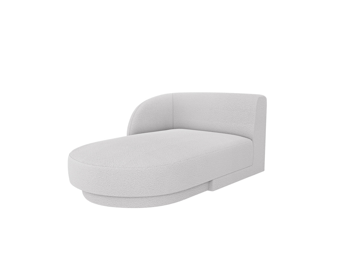 Miley Boucle Sofa Chaise Lounge links 2 Sitzer in Light Grey-Baloo präsentiert im Onlineshop von KAQTU Design AG. L-Sofa links ist von Micadoni