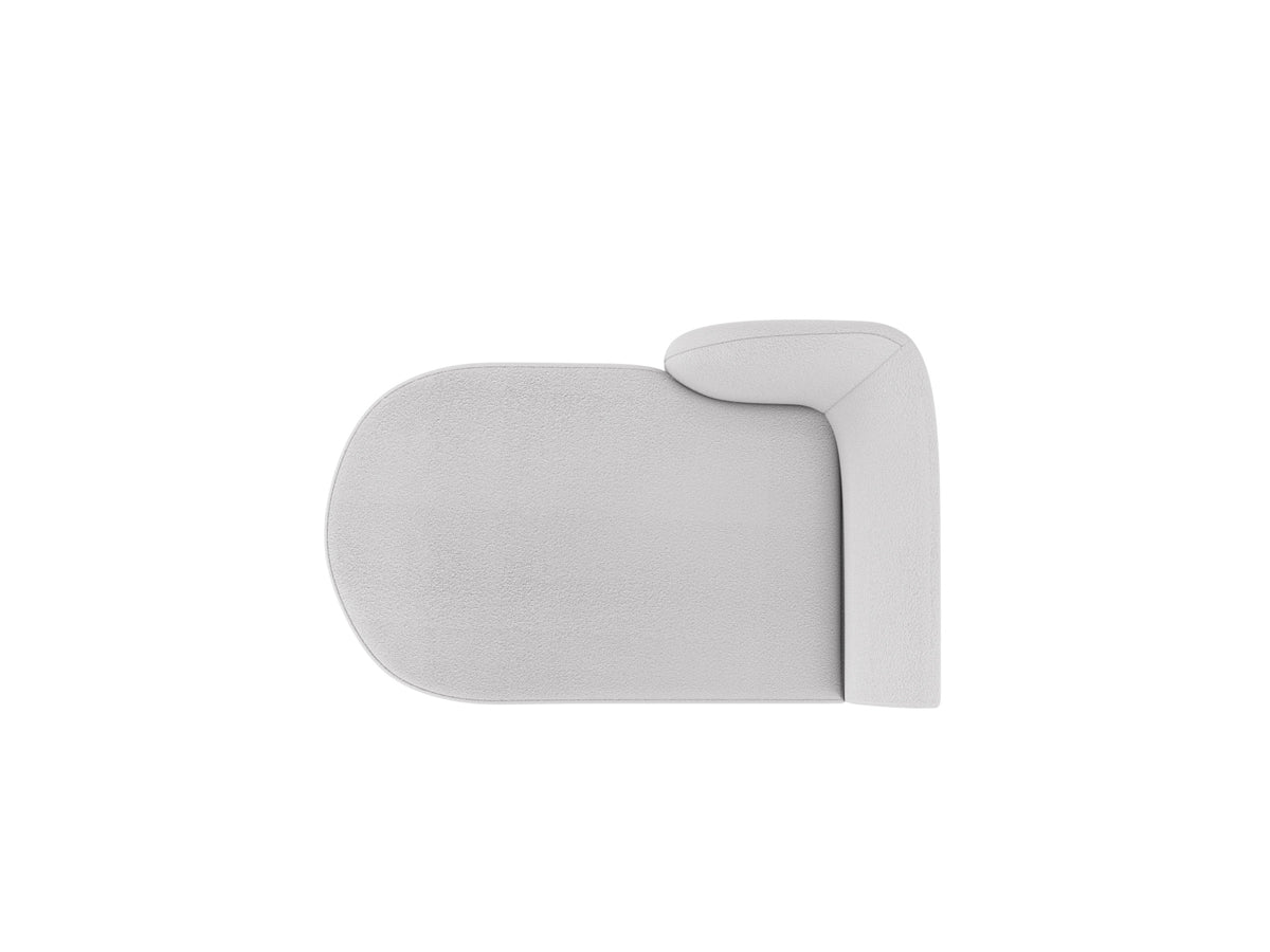 Miley Boucle Sofa Chaise Lounge links 2 Sitzer in Light Grey-Baloo präsentiert im Onlineshop von KAQTU Design AG. L-Sofa links ist von Micadoni