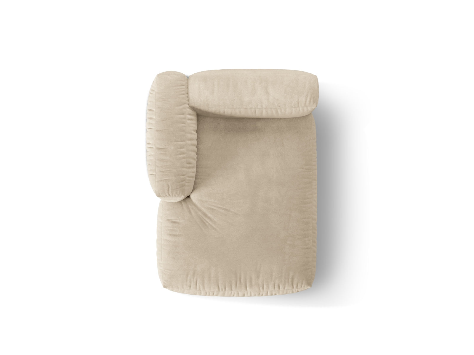 Elegantes Martina Sofa Chaise Lounge links in sanftem Beige, ideal für entspannte Stunden und geschmackvolle Wohnräume.