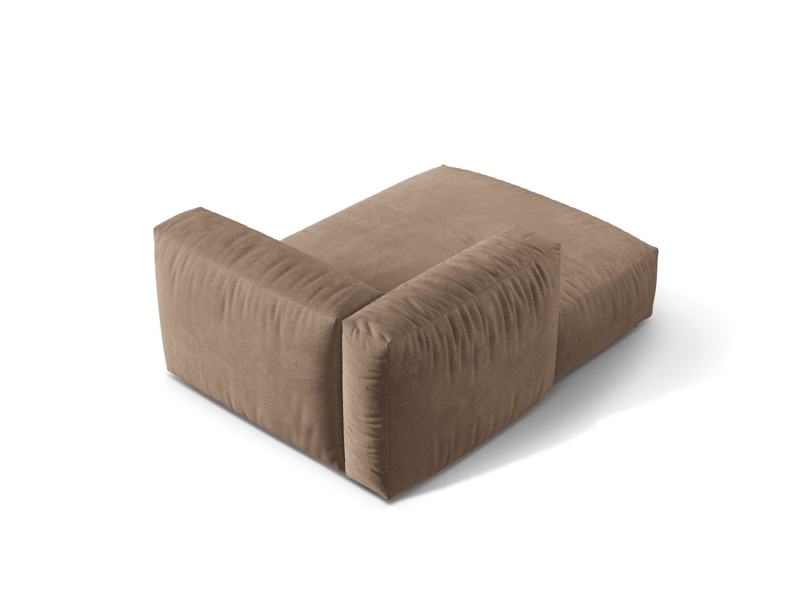 Stilvolles Martina Sofa Chaise Lounge links in edlem Dunkelbeige, perfekt für gemütliche Wohnzimmer und entspannte Stunden.