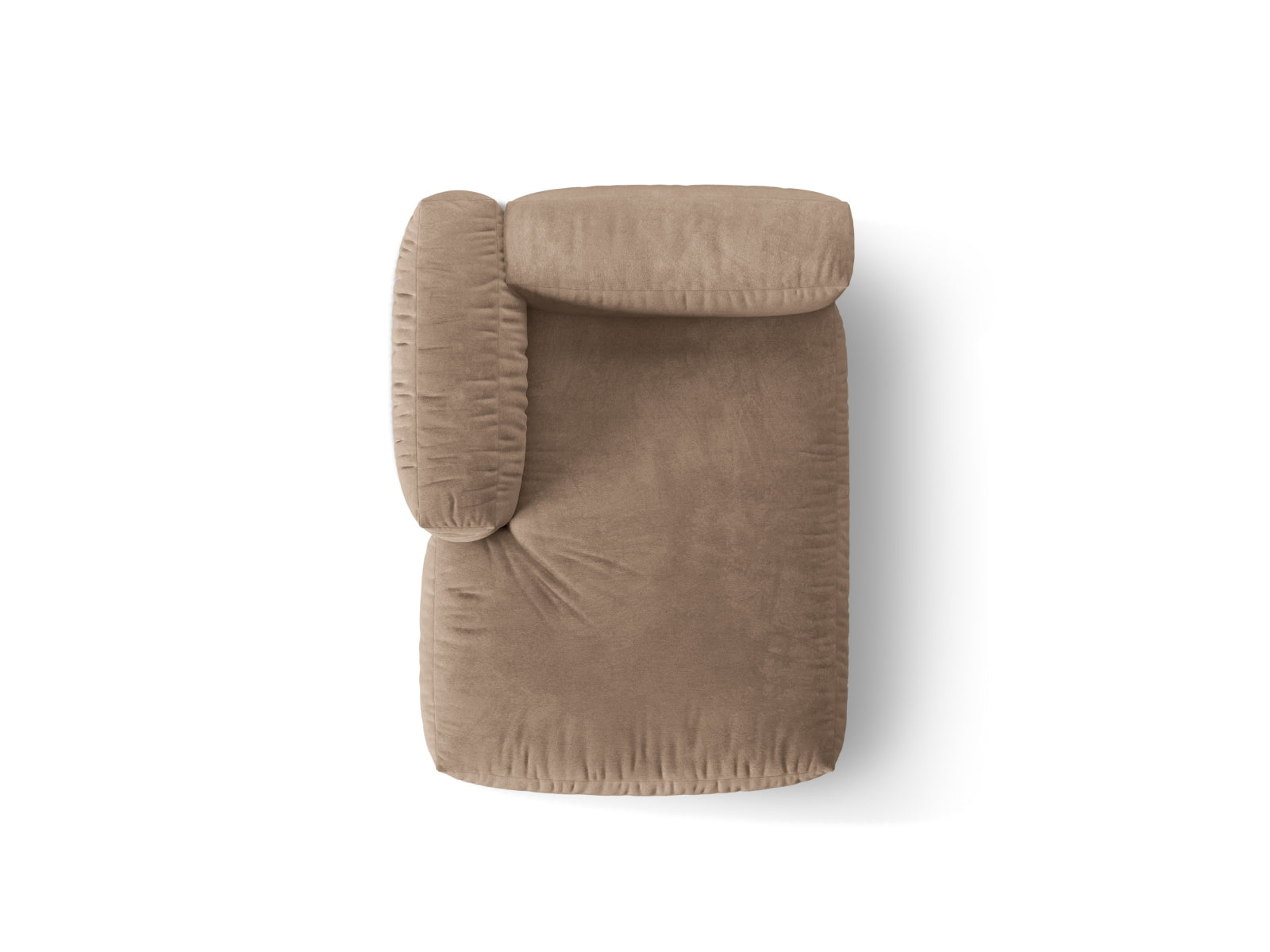 Elegantes Martina Sofa Chaise Lounge links in luxuriösem Dunkelbeige, ideal für stilvolle Wohnräume und entspannte Momente.