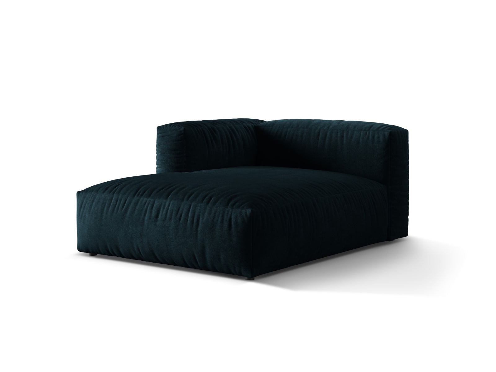 Elegantes Martina Sofa Chaise Lounge links mit einem Sitz in tiefem Petrol, ideal für stilvolle Wohnräume, erhältlich bei KAQTU Design AG.
