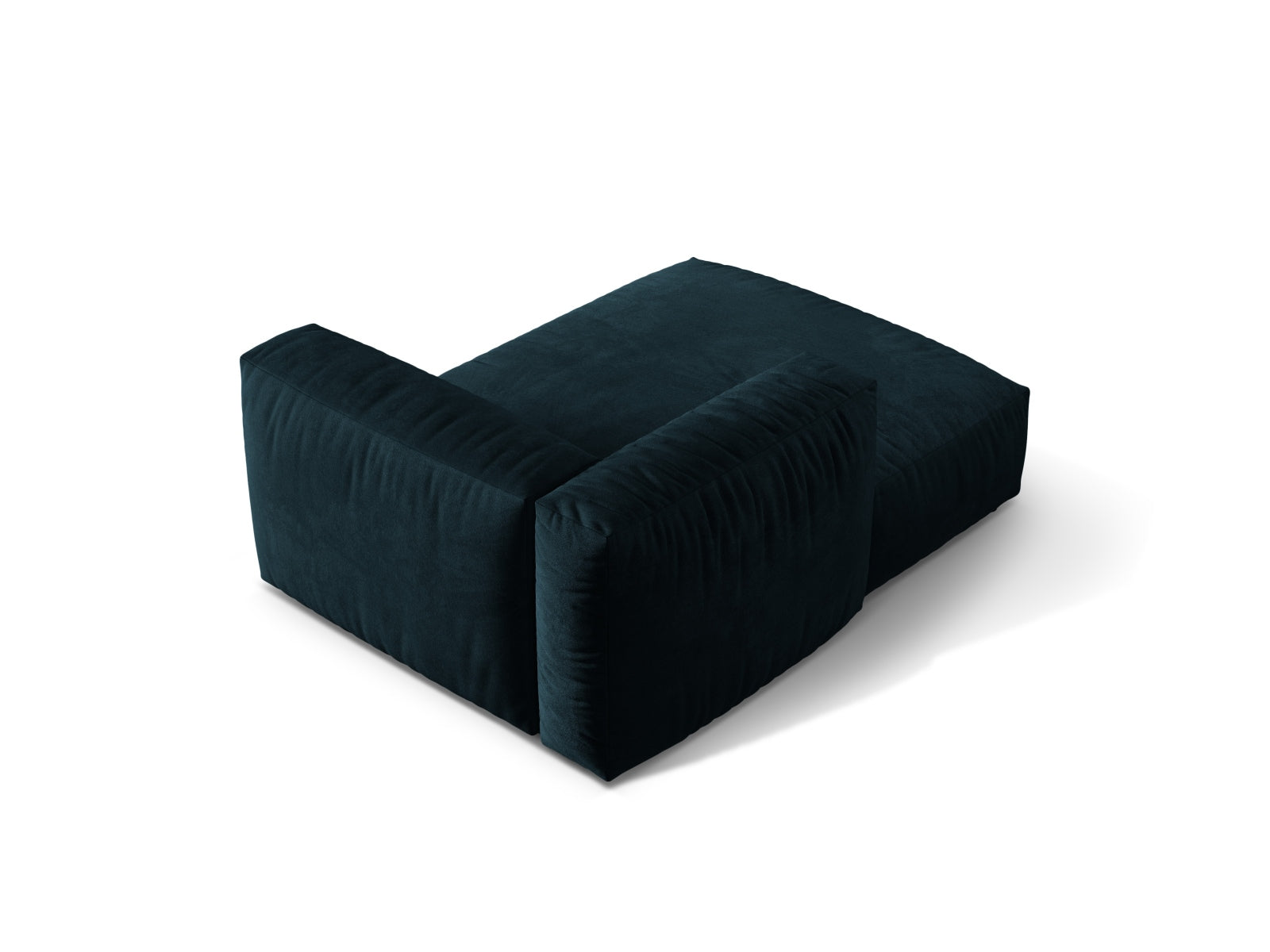 Stilvolles Martina Sofa Chaise Lounge links in edlem Petrol, perfekt für moderne Wohnkonzepte und gemütliche Entspannungsecken.