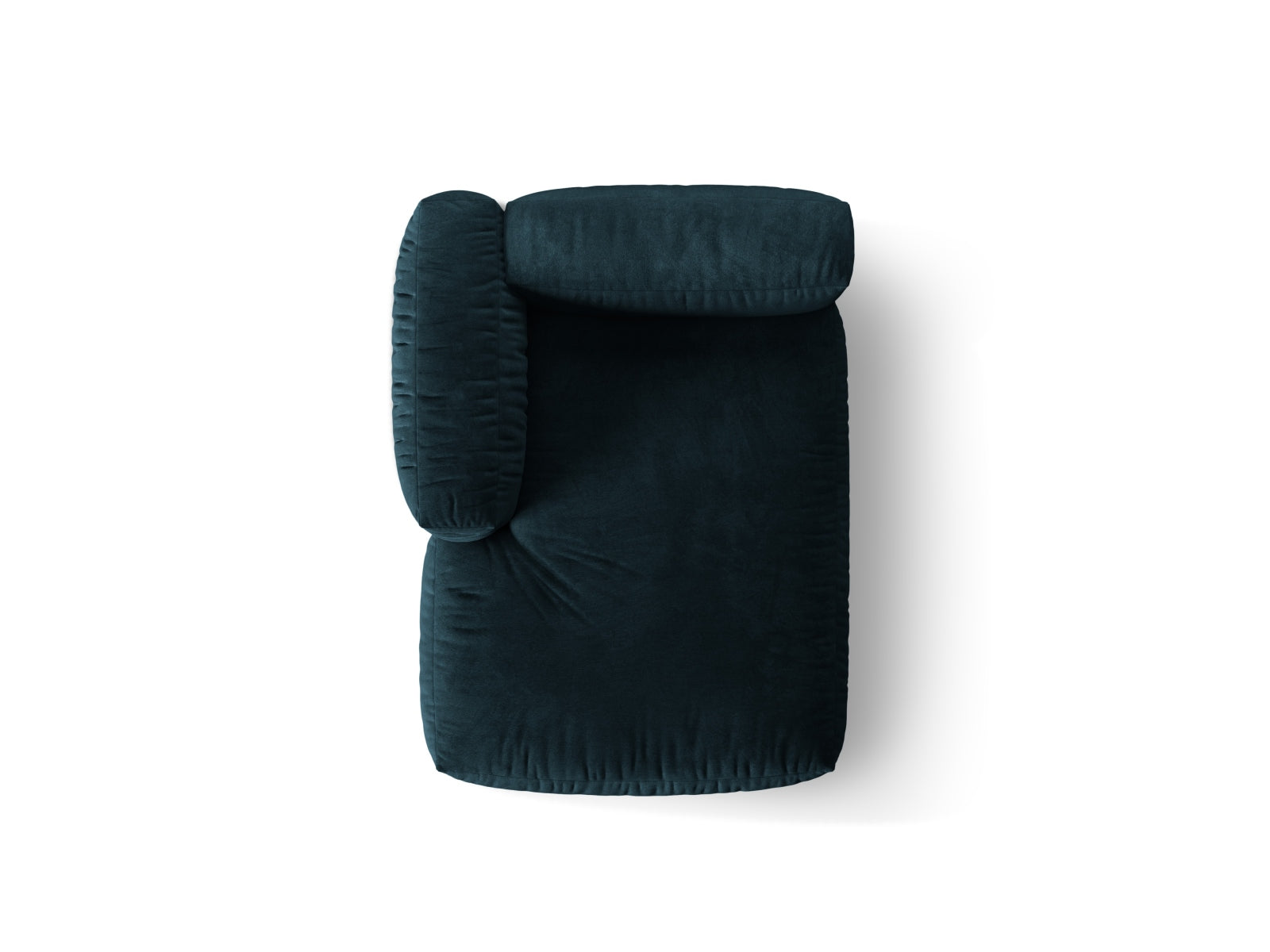 Elegantes Martina Sofa Chaise Lounge links in tiefem Petrol, ideal für stilvolle Wohnräume und entspannende Auszeiten.
