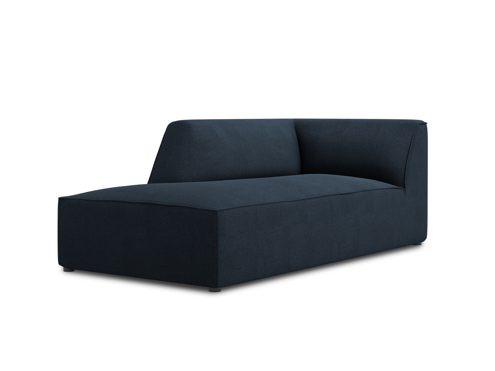 Elegantes Ruby Sofa Chaise Lounge links mit einem Sitz in stilvollem Navy Blue, ideal für moderne Wohnräume, von Micadoni.