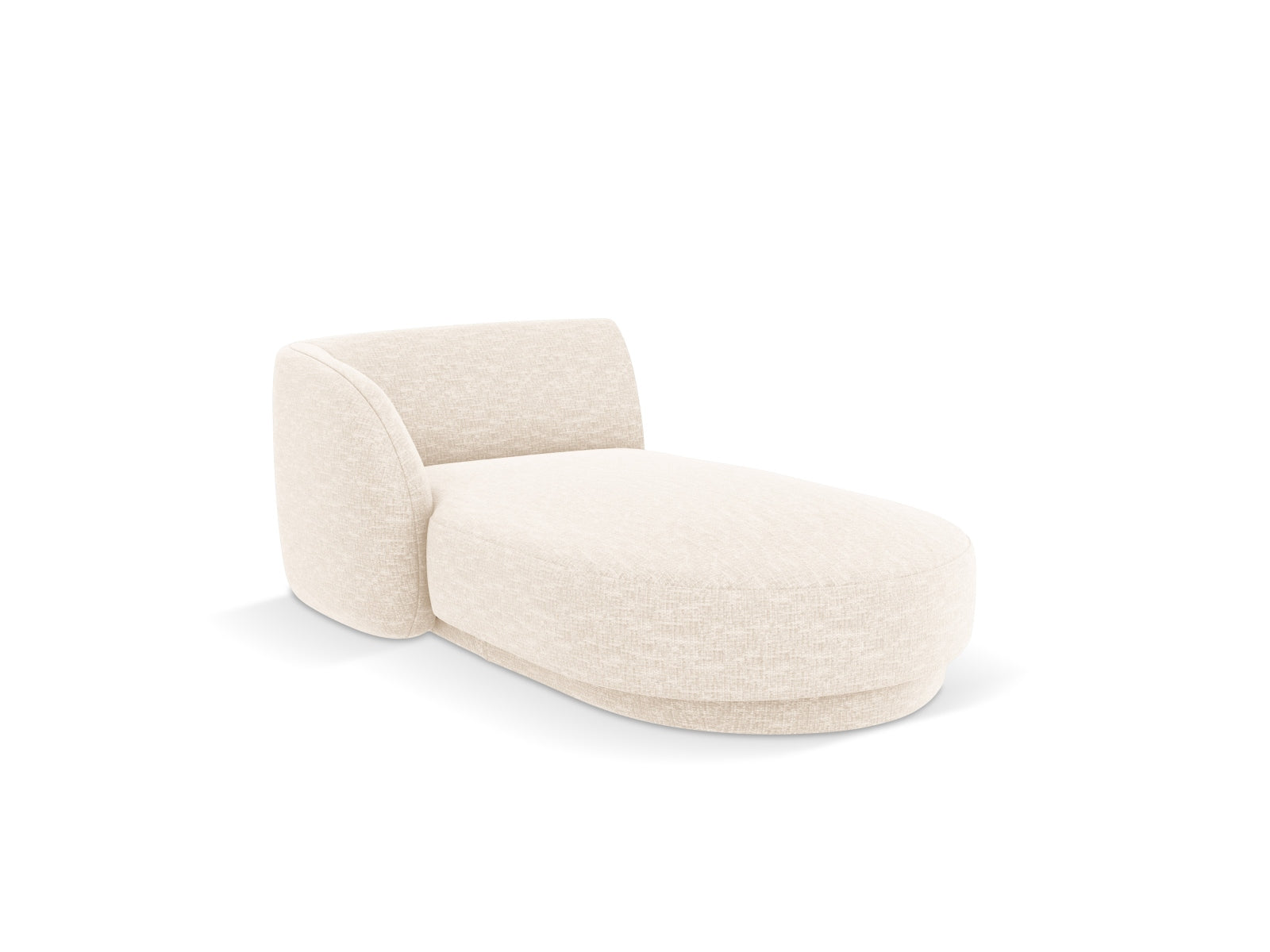 Elegantes Miley Sofa Chaise Lounge links, 2-Sitzer in hellem Beige, stilvoll und modern, ideal für jedes Wohnzimmer.