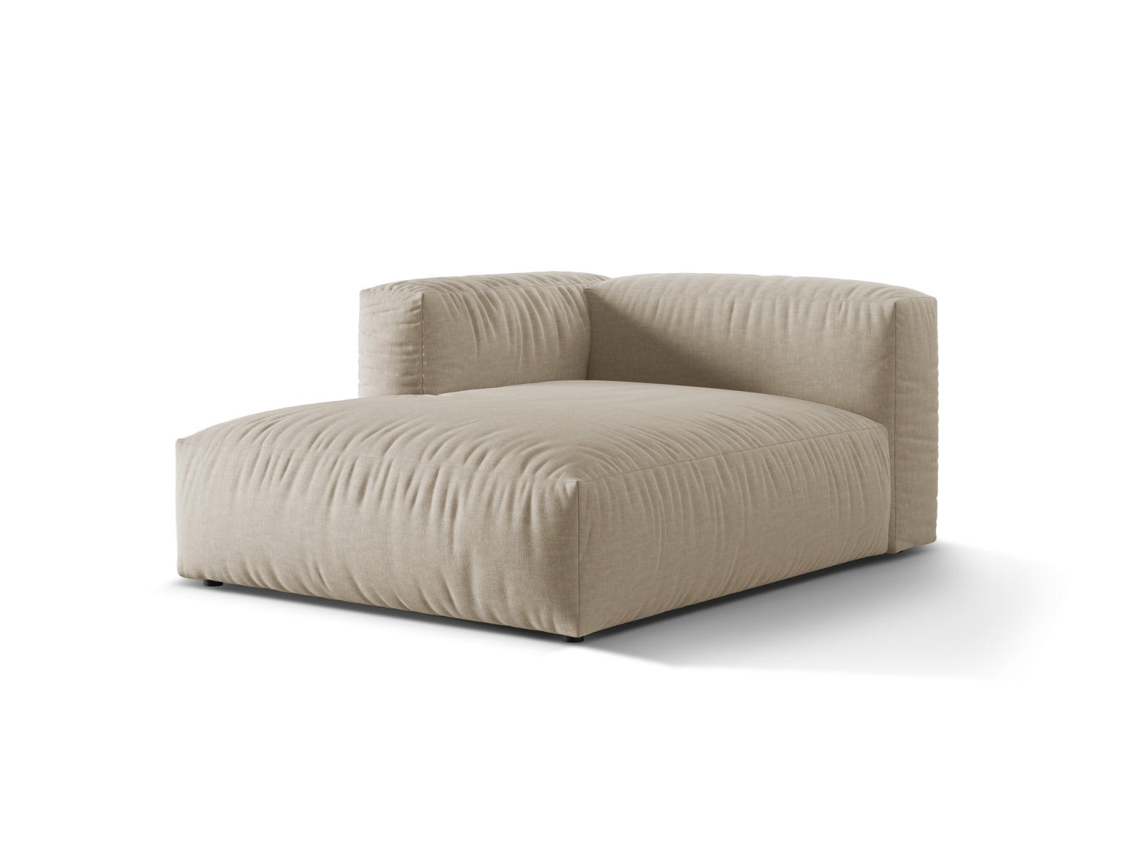 Elegantes Martina Sofa Chaise Lounge links in hellem Beige, ideal für stilvolle Wohnräume. Hochwertige Verarbeitung von Micadoni.