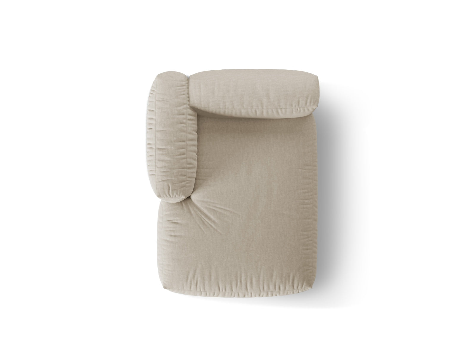 Elegantes Martina Sofa Chaise Lounge links in zartem Beige, ideal für zeitgemäße Wohnräume. Hochwertige Verarbeitung von Micadoni.
