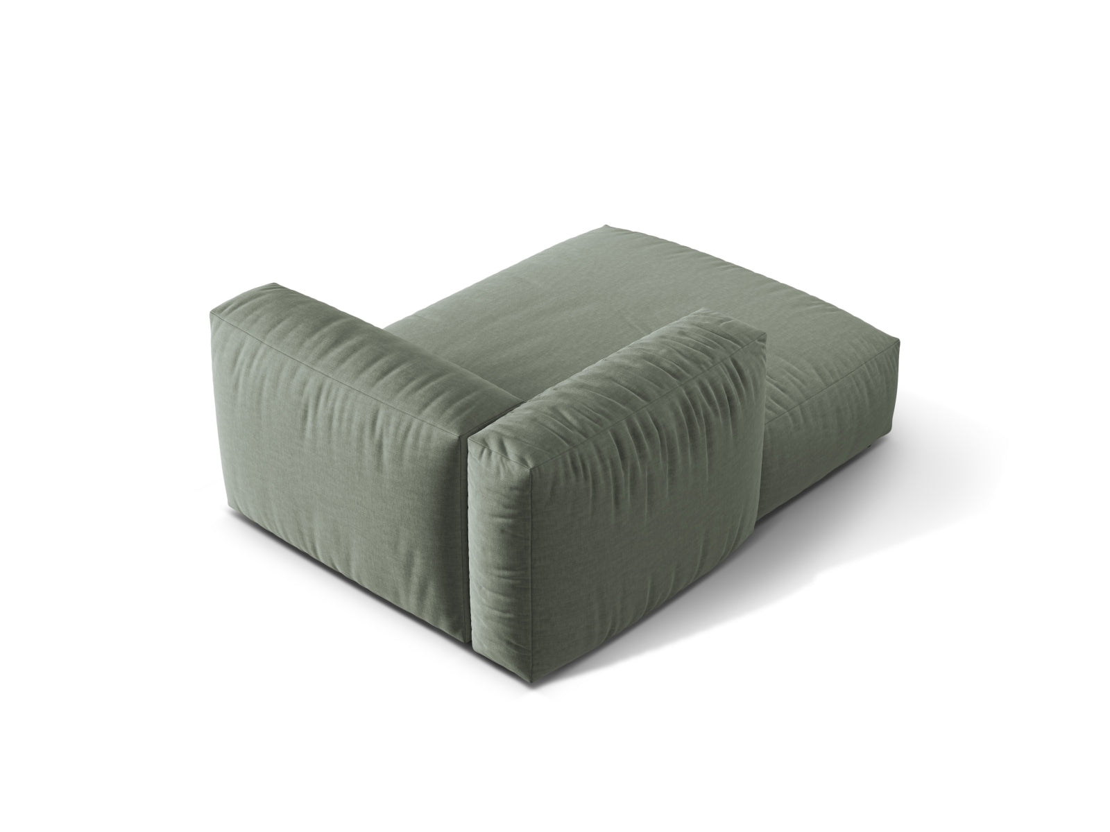 Stilvolles Martina Sofa Chaise Lounge links in Moss Green-Boston, perfekt für moderne Wohnkonzepte. Hochwertige Materialien von Micadoni.