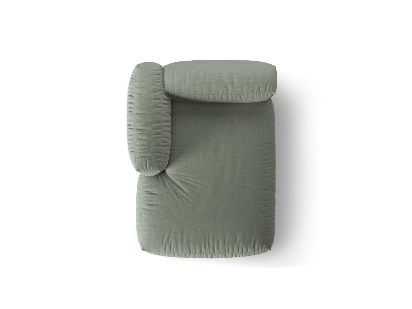 Elegantes Martina Sofa Chaise Lounge links in Moss Green-Boston, ideal für stilvolle Wohnräume. Hochwertige Verarbeitung von Micadoni.